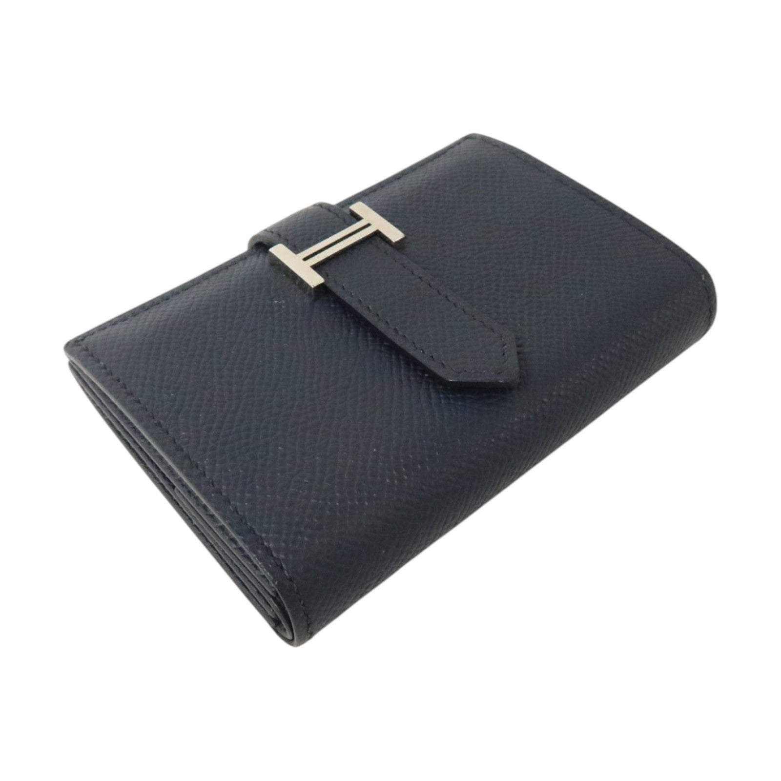 HERMES EpsomBearn Mini Wallet銀扣零錢包Bleu Nuit
