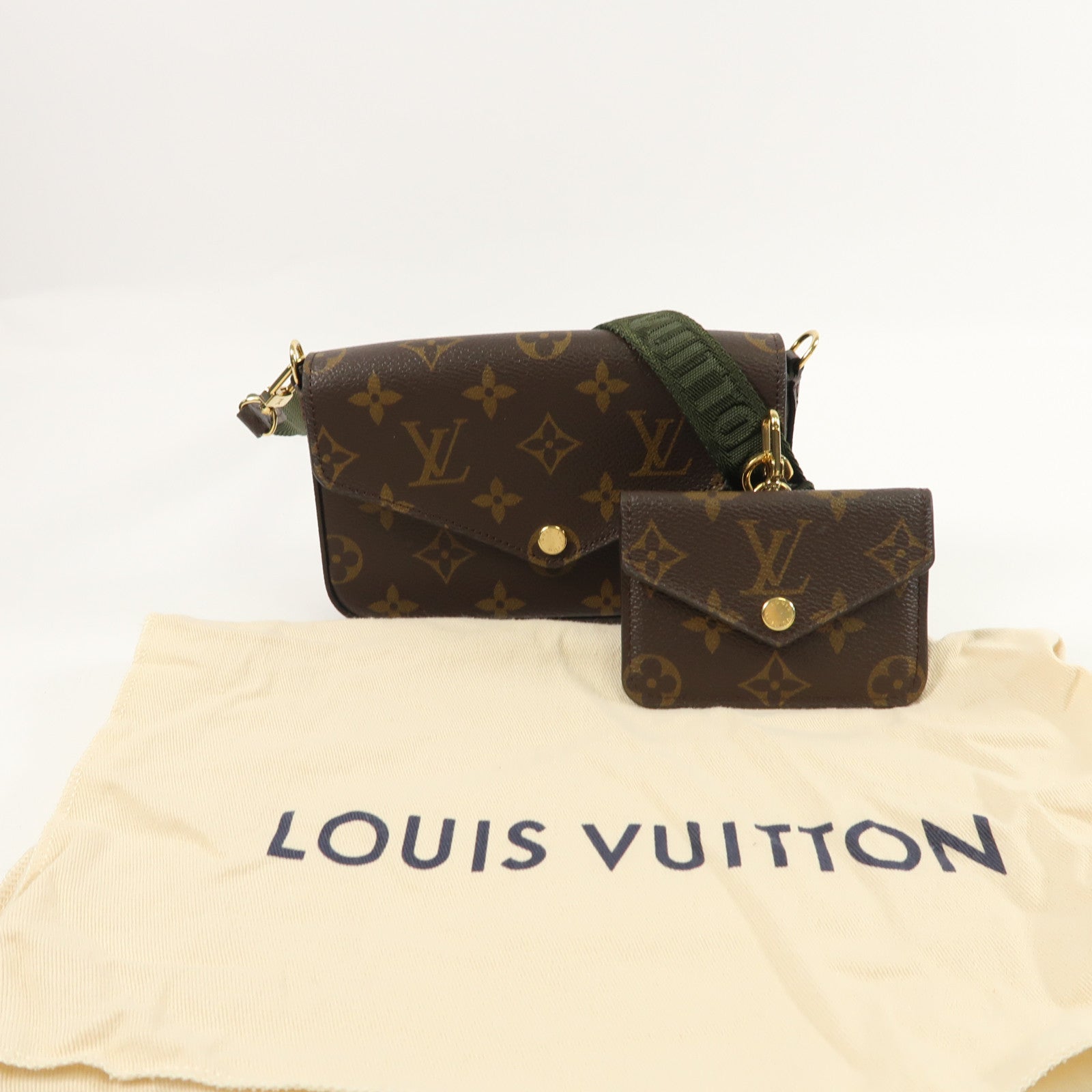 LOUIS VUITTON Monogram Felicie Strap金扣肩背袋