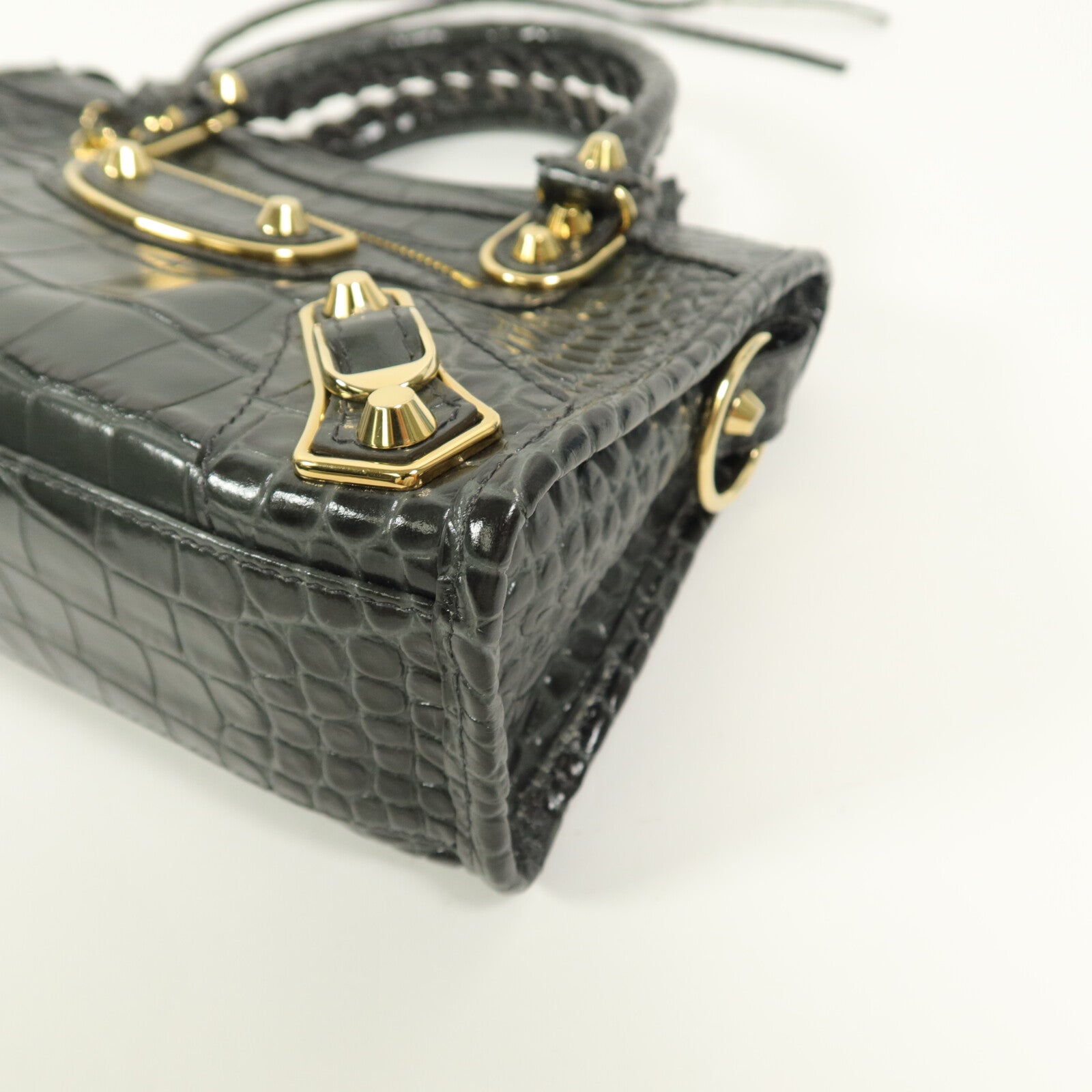 BALENCIAGA 牛皮皮革Mini City手挽肩背兩用袋