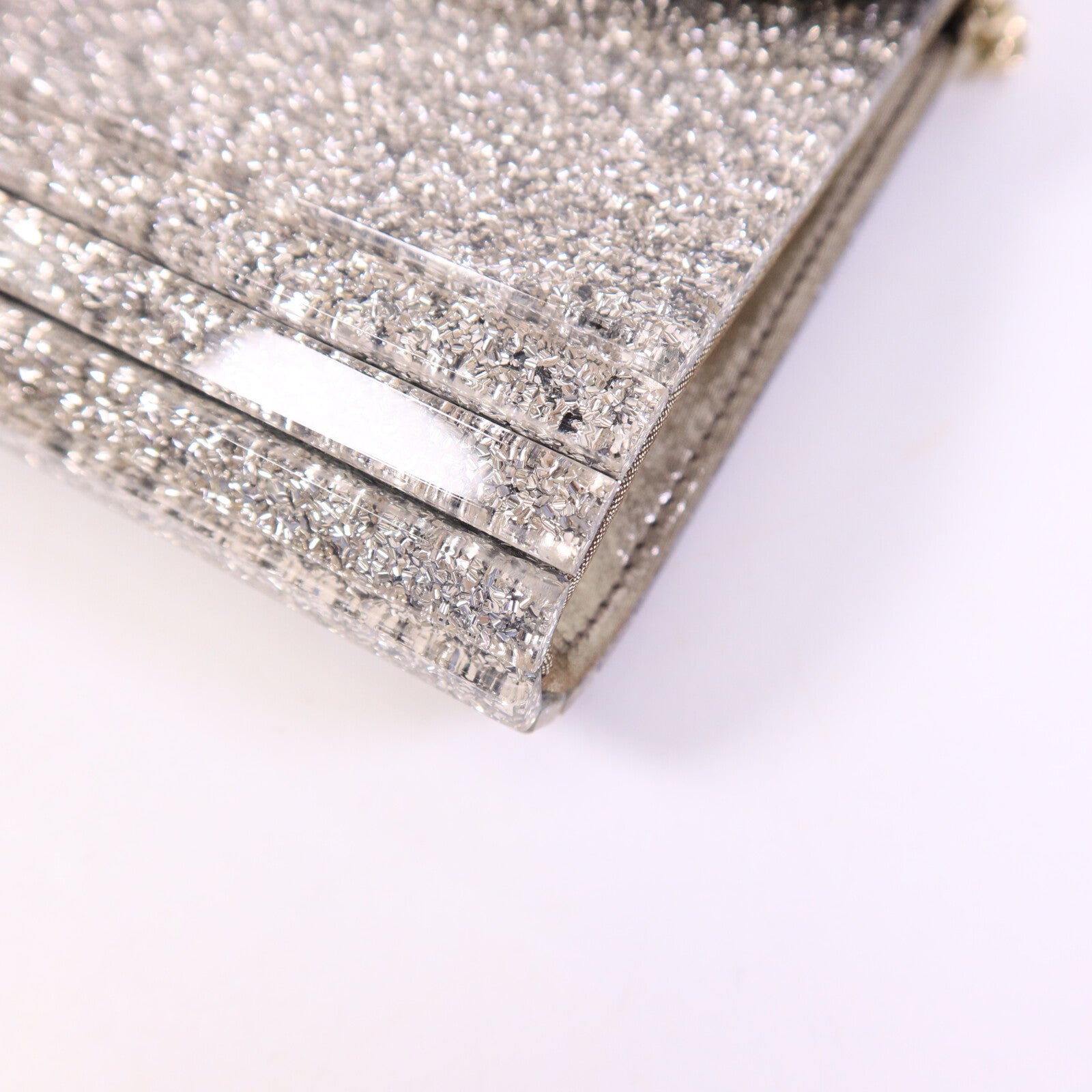 JIMMY CHOO 塑膠Candy Glitter Clutch鏈帶肩背袋