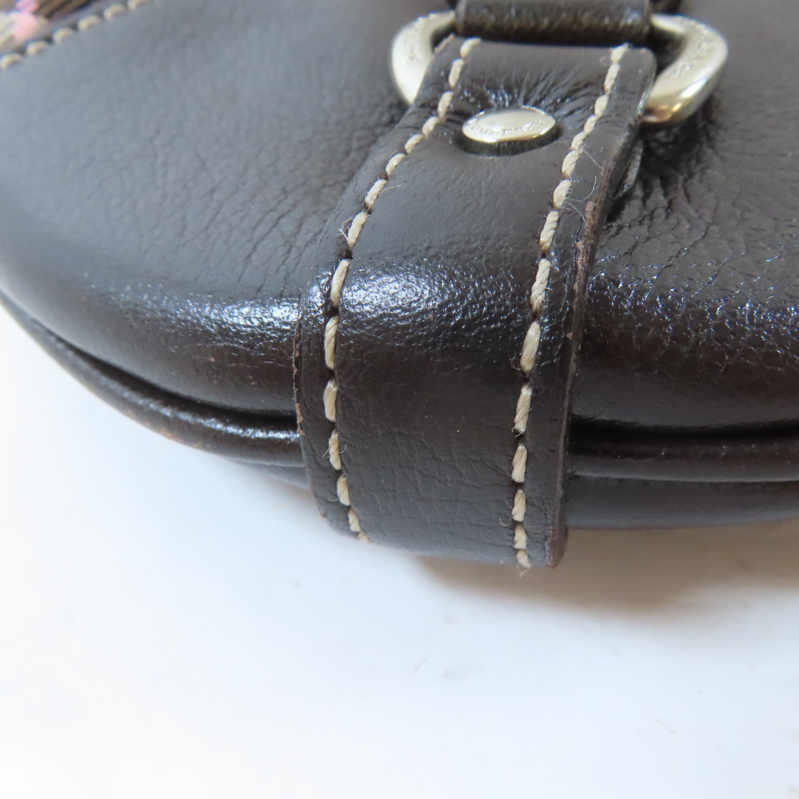BURBERRY BLUE LABEL 尼龍Shoulder Bag銀扣肩背袋啡色