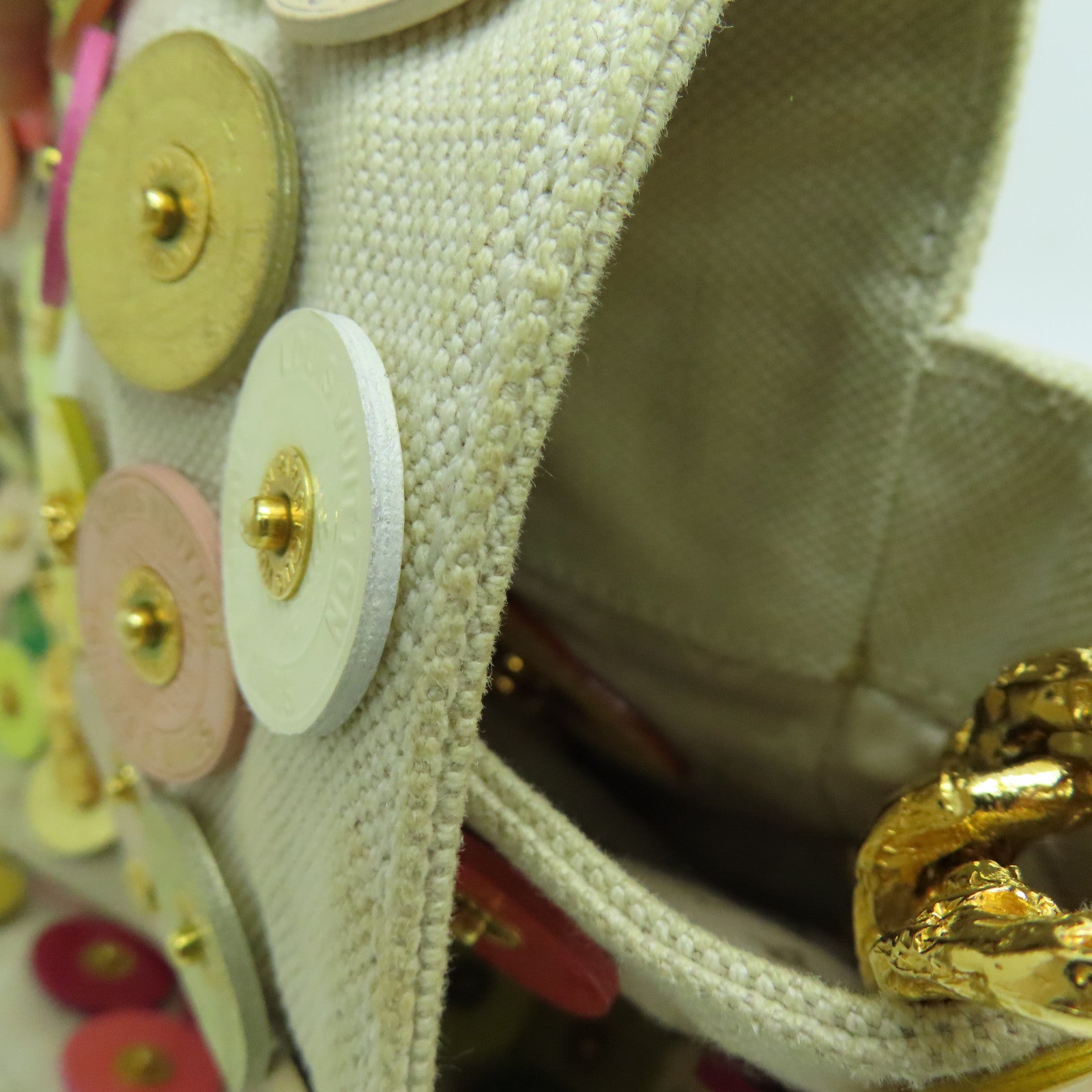 LOUIS VUITTON 帆布Polka Dot Fleurs肩背袋彩色