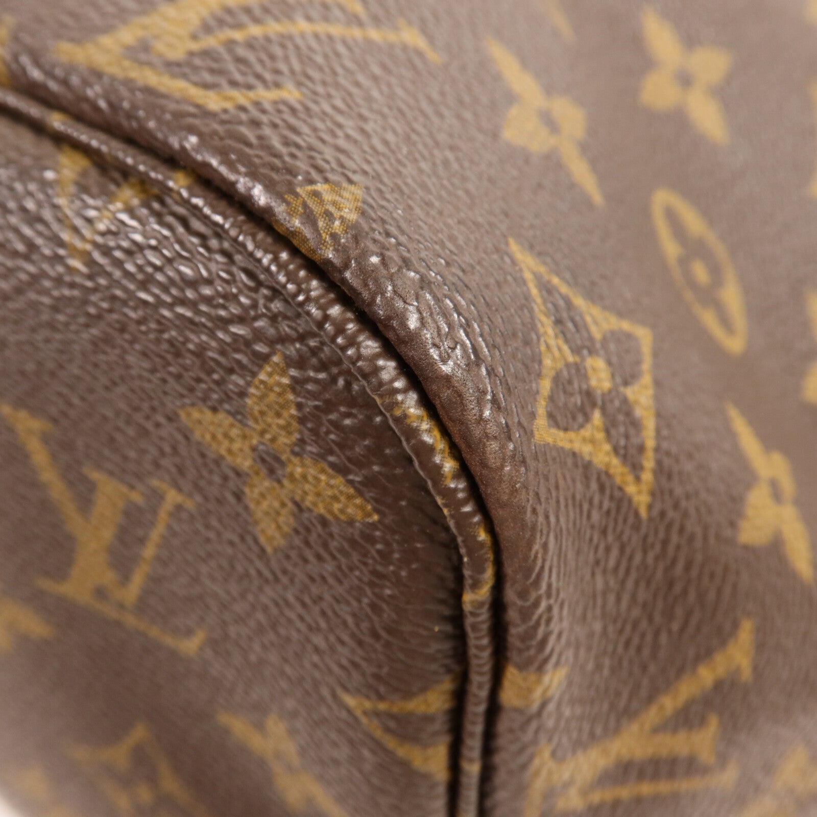 LOUIS VUITTON Monogram Neverfull MM金扣手挽袋