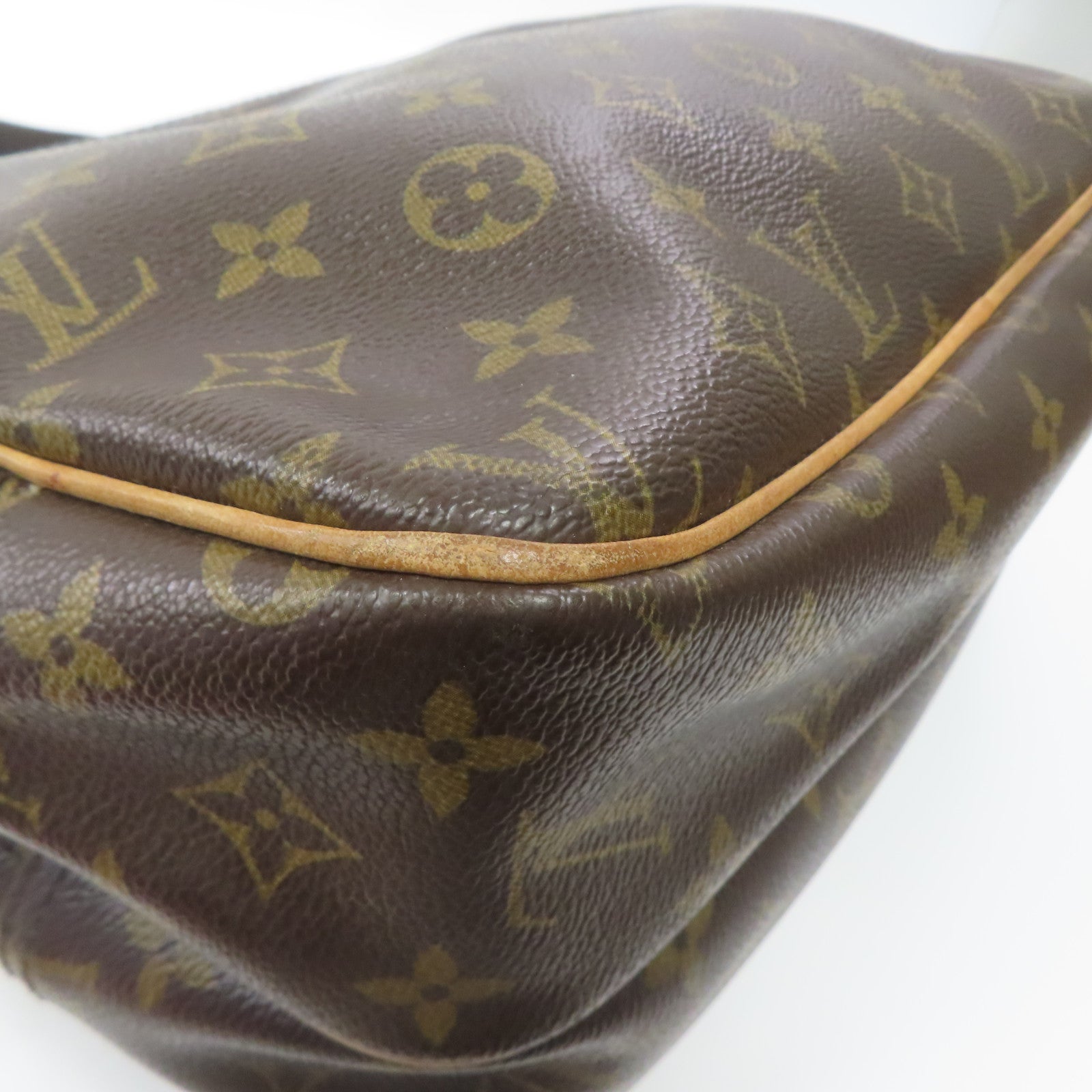 LOUIS VUITTON Monogram Reporter PM金扣肩背袋啡色·