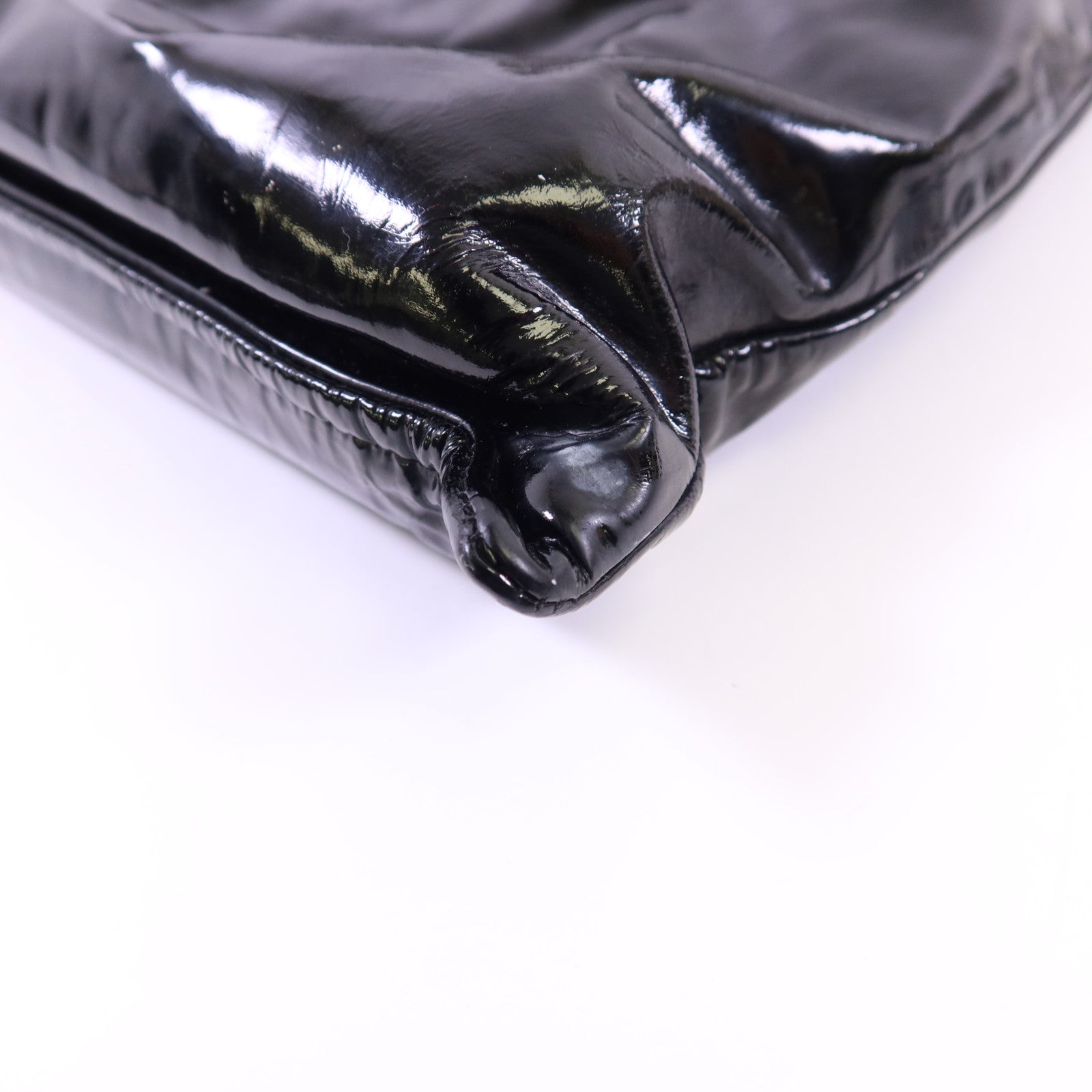 CHANEL 漆皮皮革Shoulder Bag銀扣鏈帶肩背帶