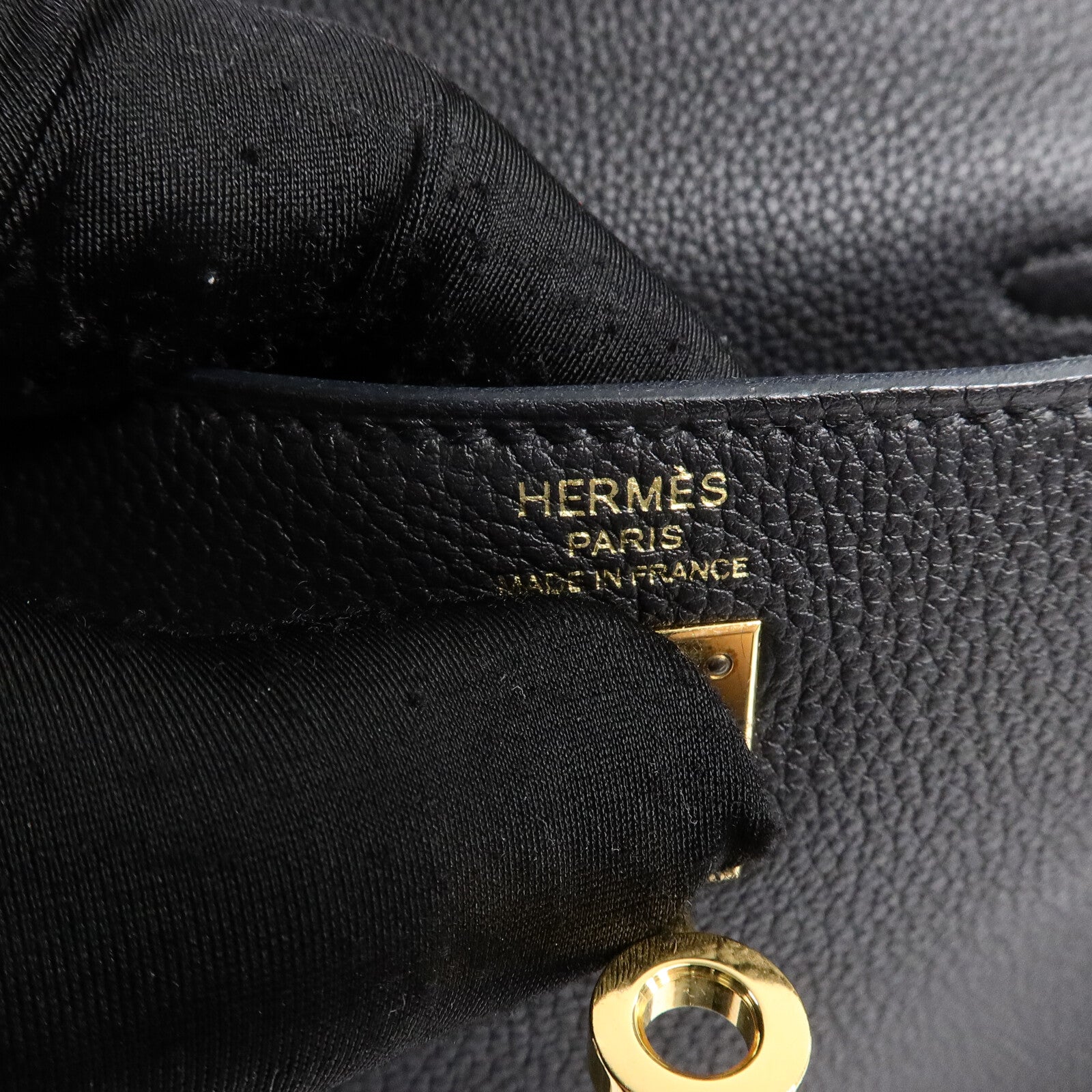 HERMES Togo皮革Kelly 25手挽肩背兩用袋Noir
