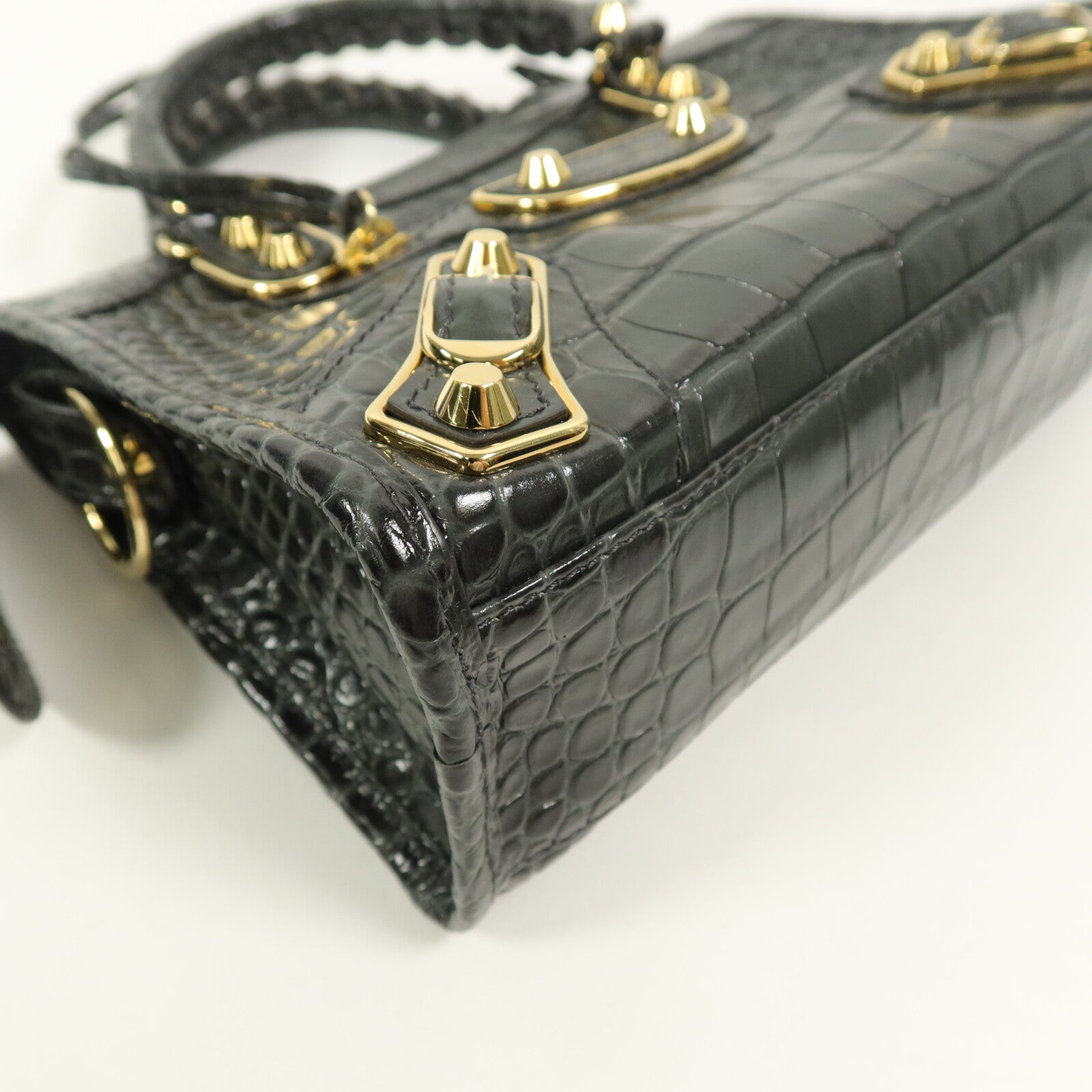 BALENCIAGA 牛皮皮革Mini City手挽肩背兩用袋
