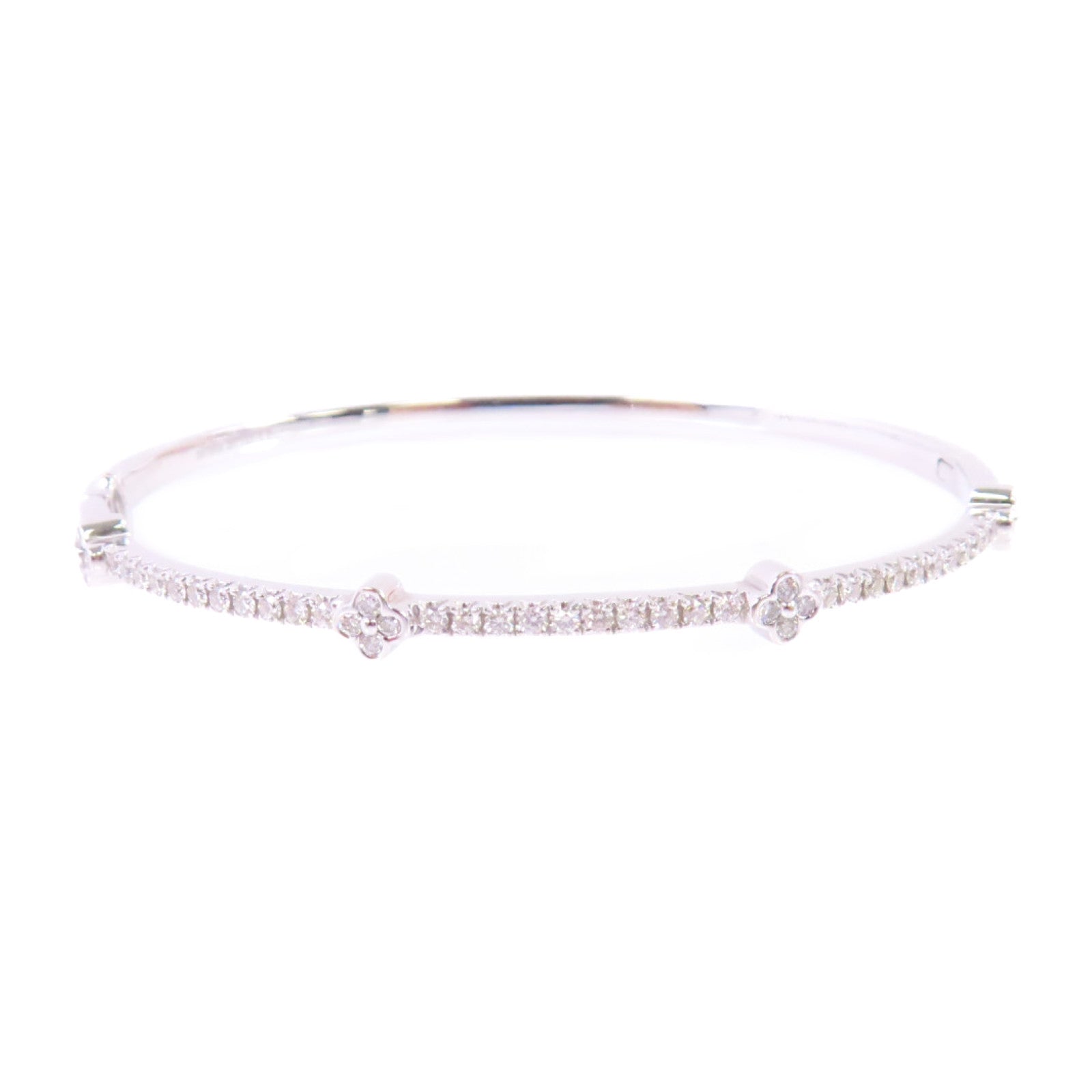 JEWELRY 18K白金/0.707ct鑽石Diamond Bangle銀扣手鐲