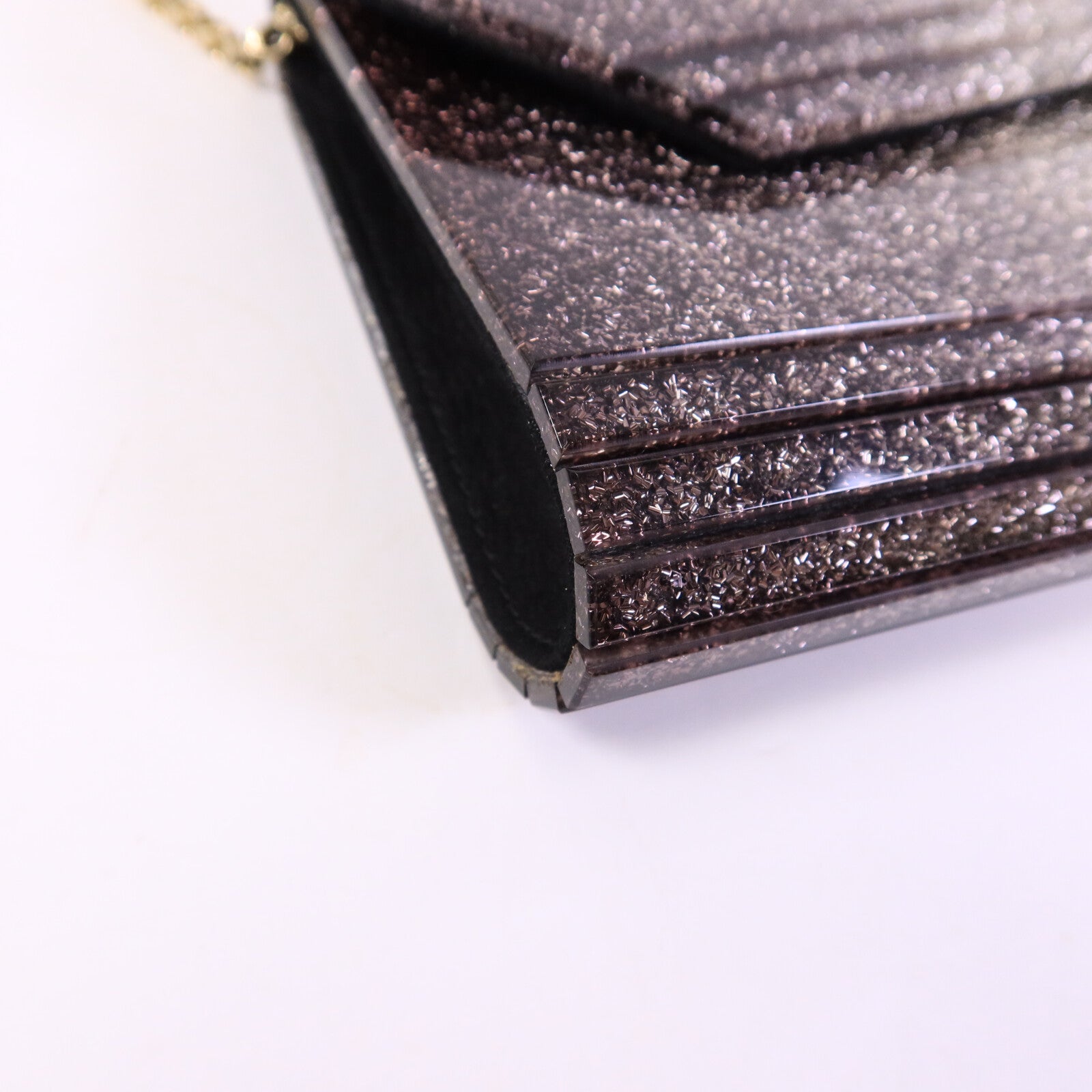 JIMMY CHOO 塑膠Candy Glitter Clutch鏈帶肩背袋