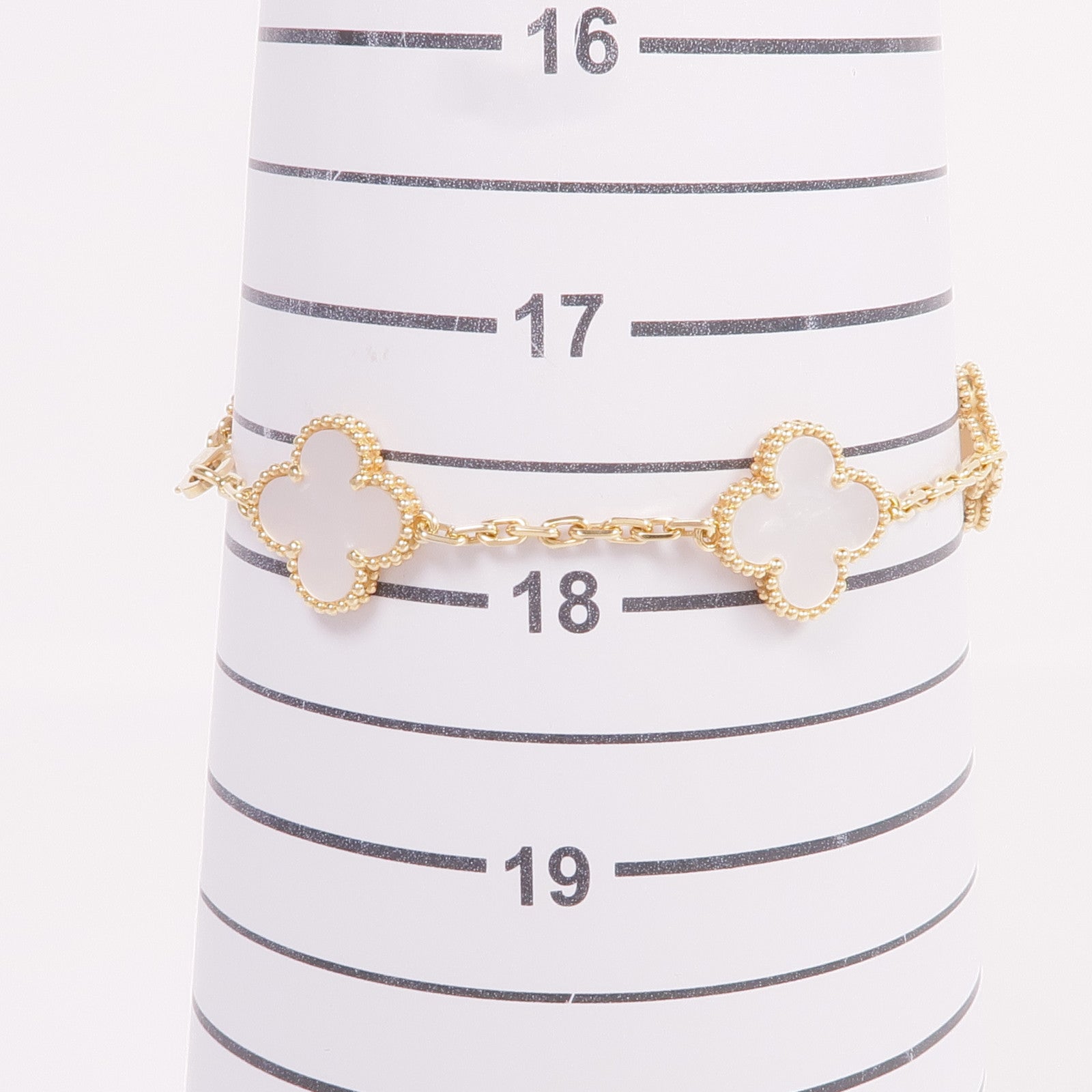 Van Cleef & Arpels 18K黃金Vintage Alhambra Bracelet 5 Motifs珍珠母貝手鏈