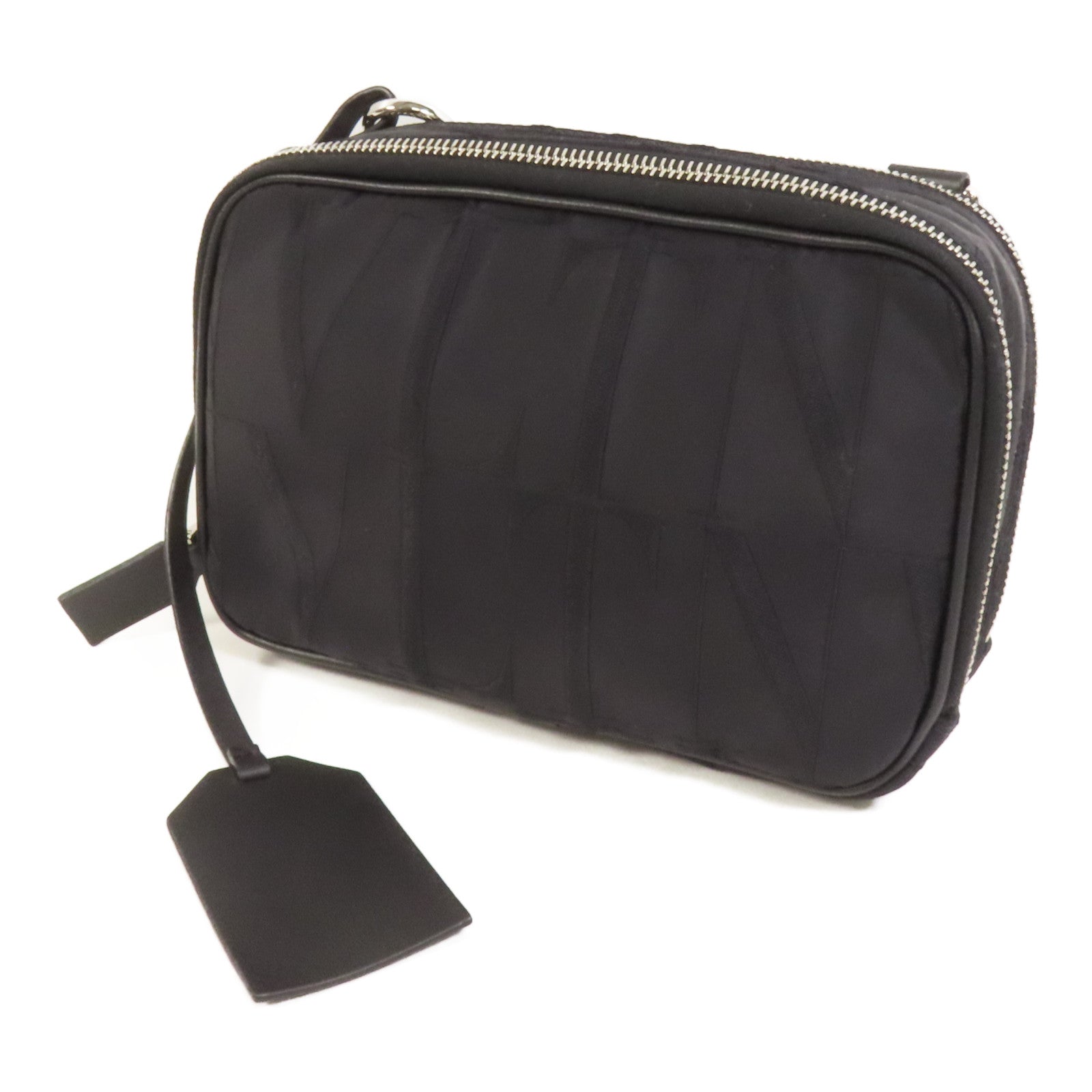 Valentino 尼龍Camera Bag銀扣肩背袋