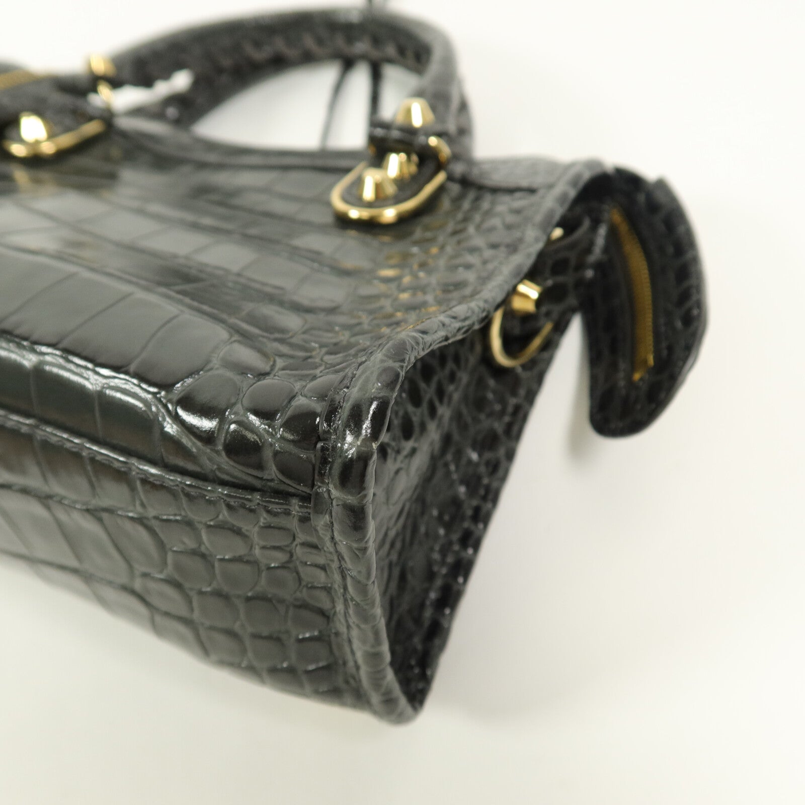 BALENCIAGA 牛皮皮革Mini City手挽肩背兩用袋