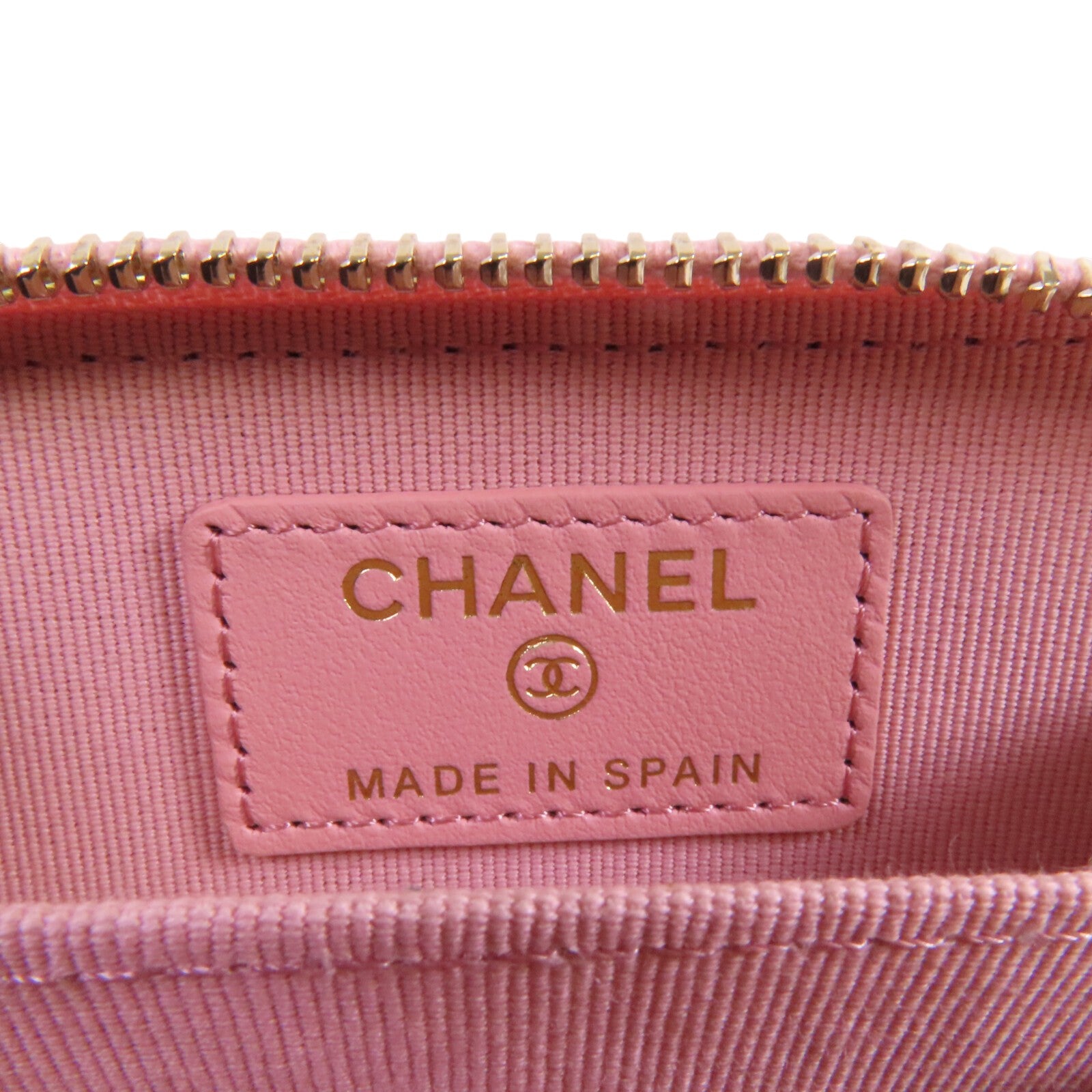 CHANEL 牛皮皮革Coins Card Case金扣零錢卡套