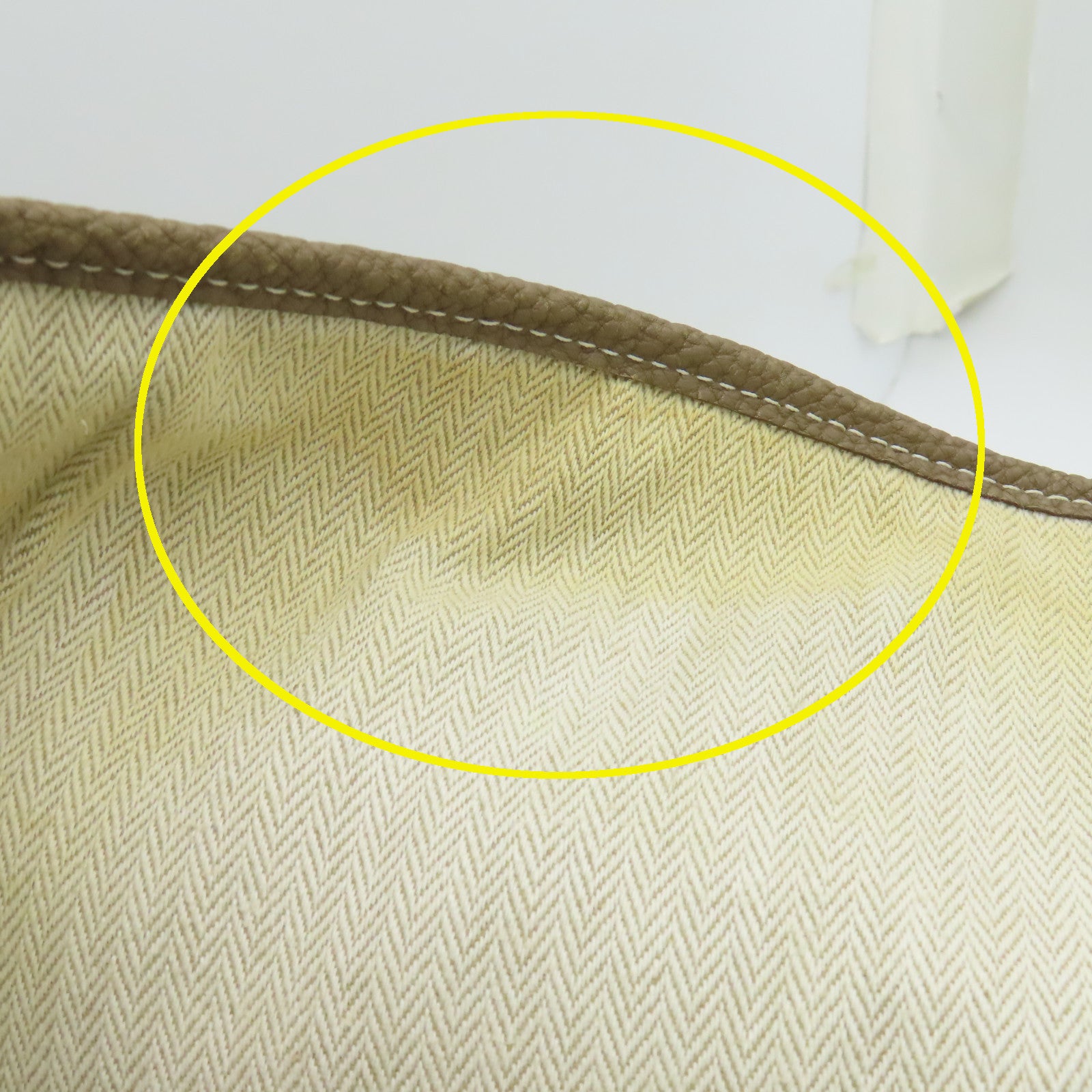 HERMES Negonda皮革GardenParty PM銀扣手挽袋Etoupe大象灰色