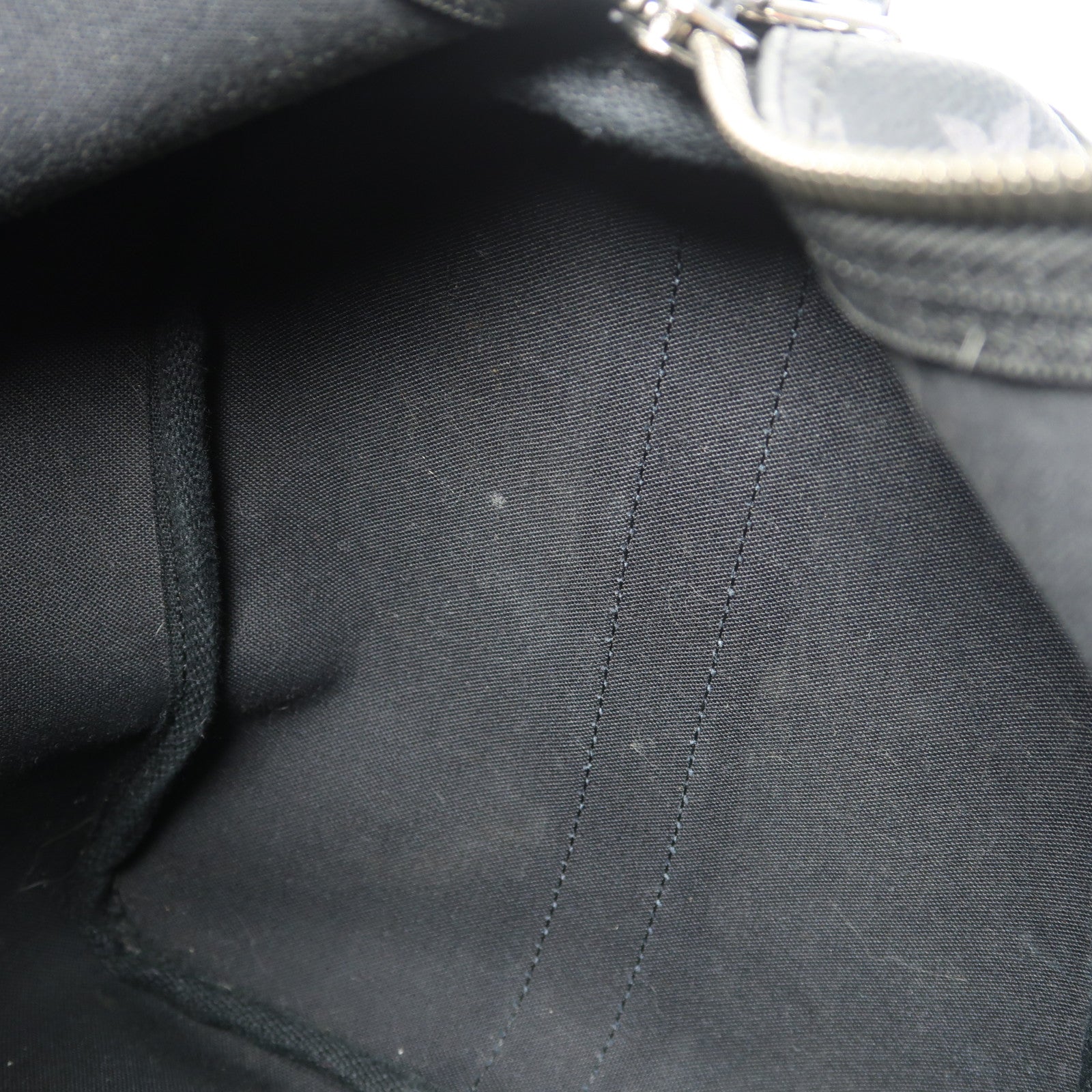LOUIS VUITTON Monogram Eclipse Keepall 45 Bandouliere銀扣手挽肩背兩用袋