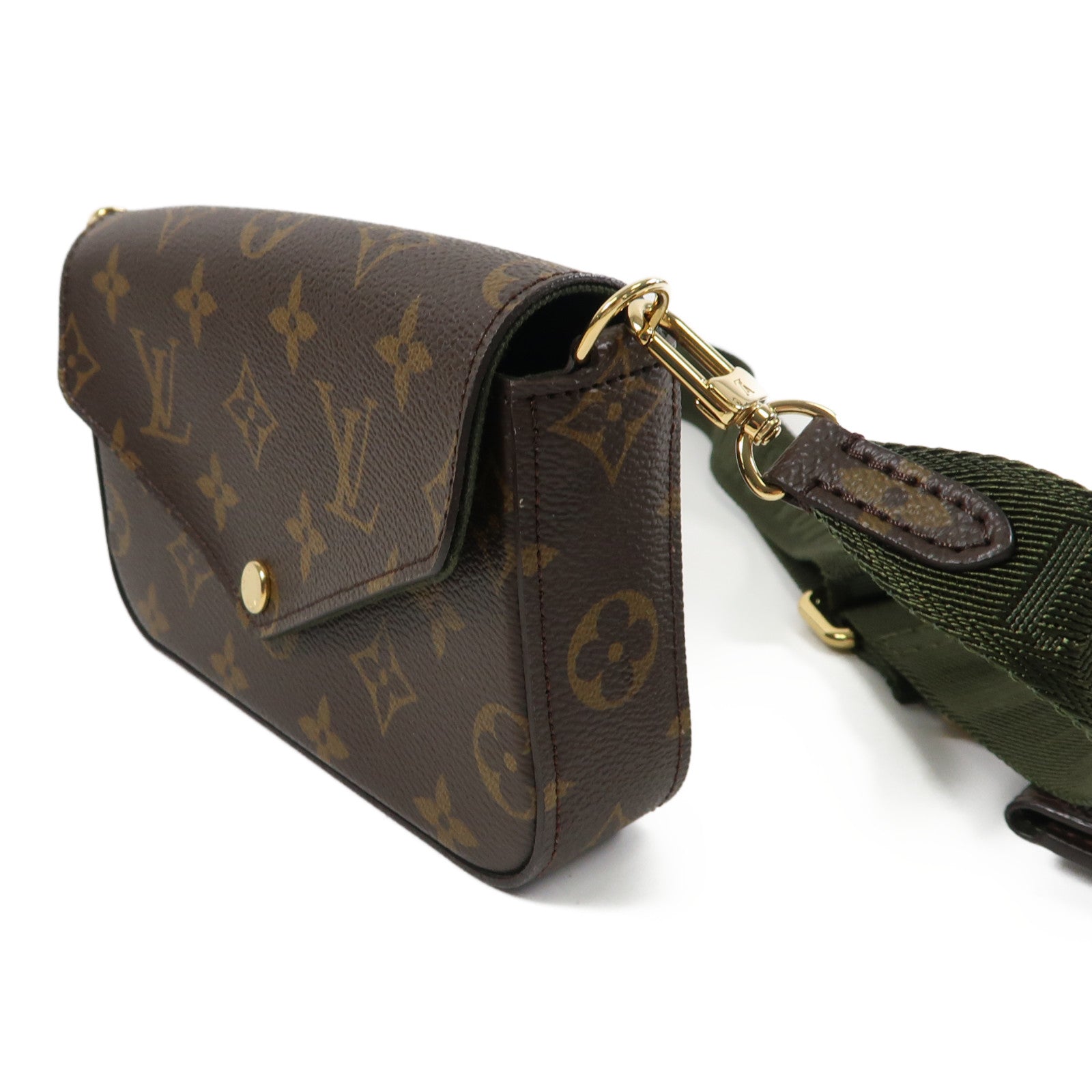 LOUIS VUITTON Monogram Felicie Strap金扣肩背袋