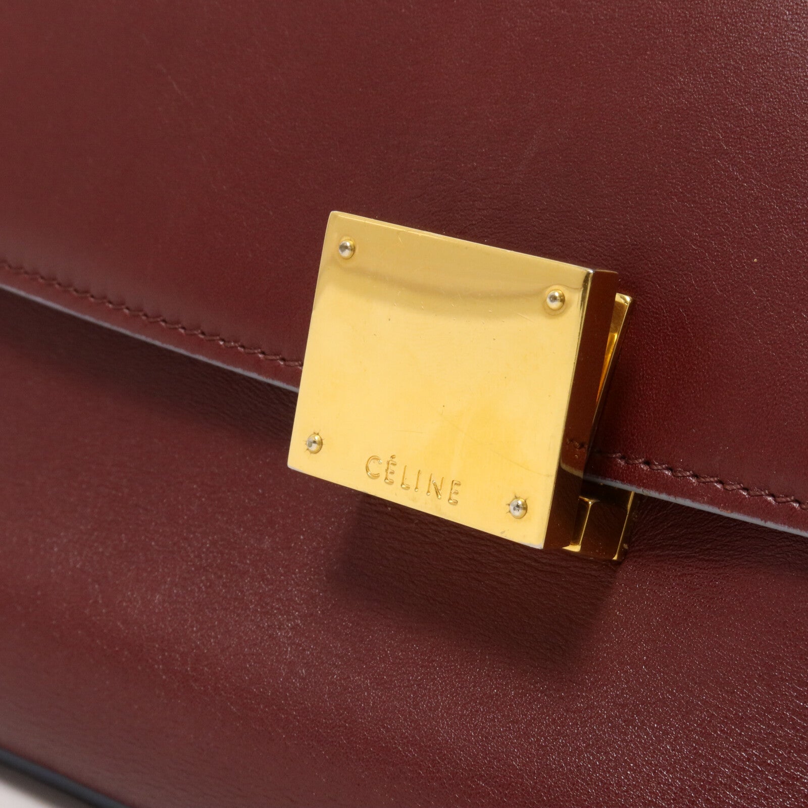 CELINE 牛皮皮革Trapeze Small手挽肩背兩用袋