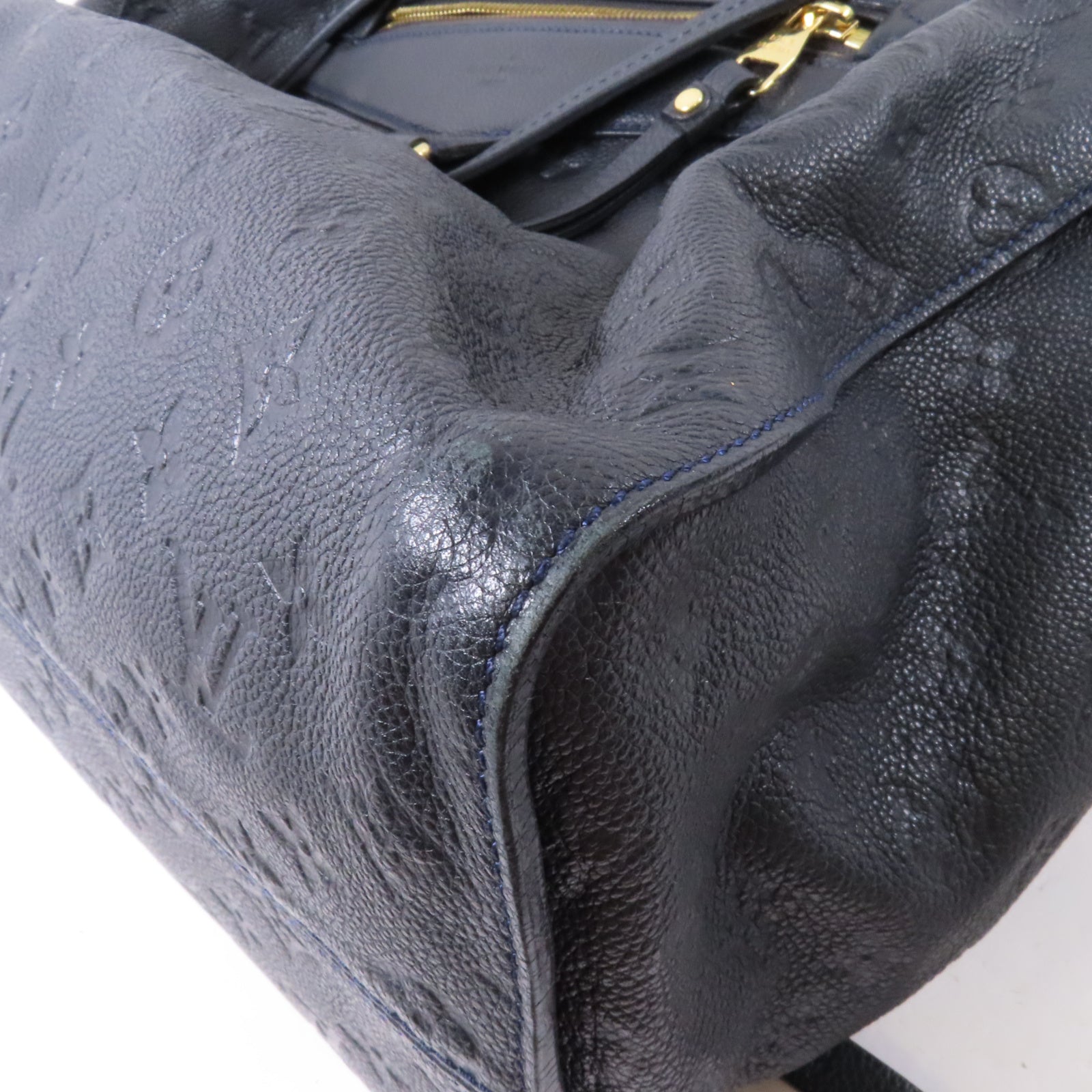 LOUIS VUITTON Monogram Empreinte Lumineuse GM金扣肩背袋黑色