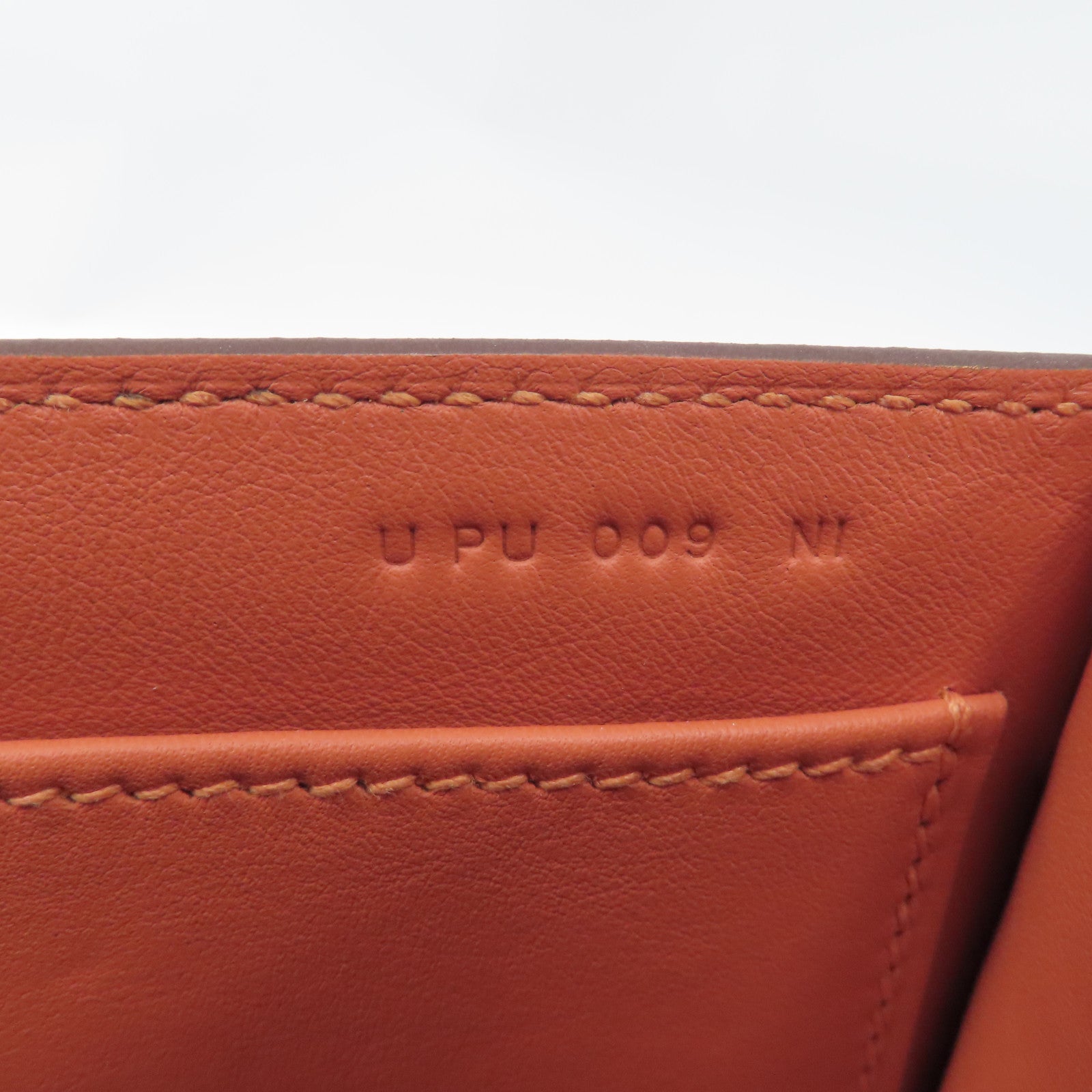 HERMES Chevre皮革Geta銀扣肩背袋橙色