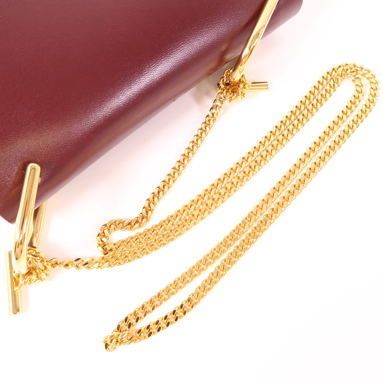 Chloe 牛皮皮革/麂皮皮革Drew金扣鏈帶肩背袋