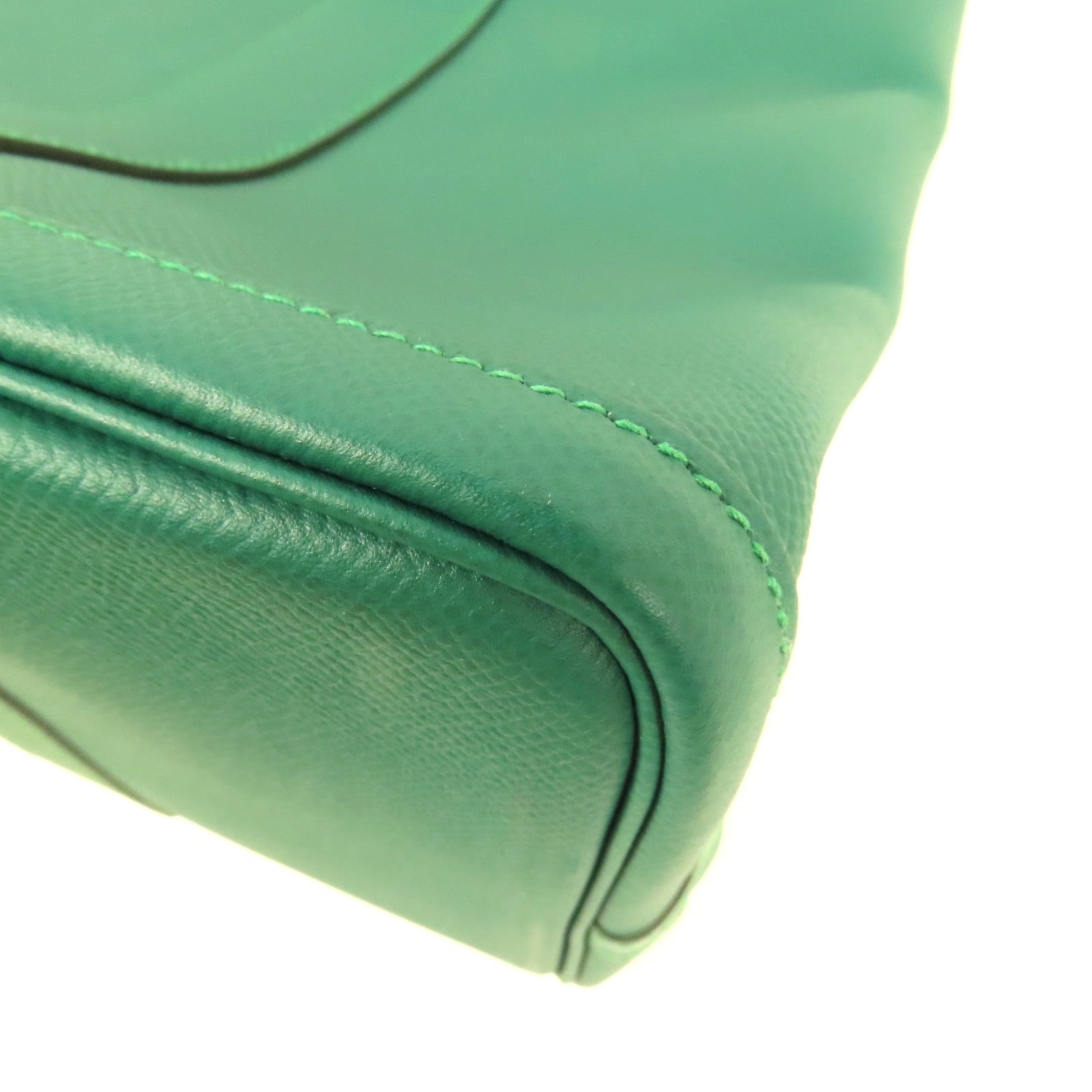 HERMES Epsom皮革Garden Party PM銀扣手挽袋Cactus