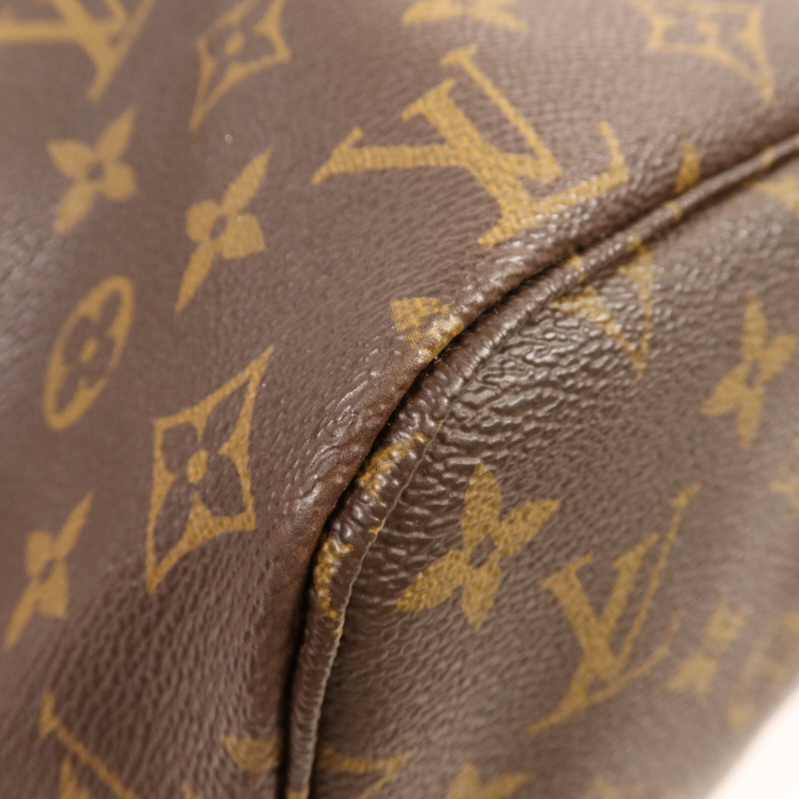 LOUIS VUITTON Monogram Neverfull MM金扣手挽袋