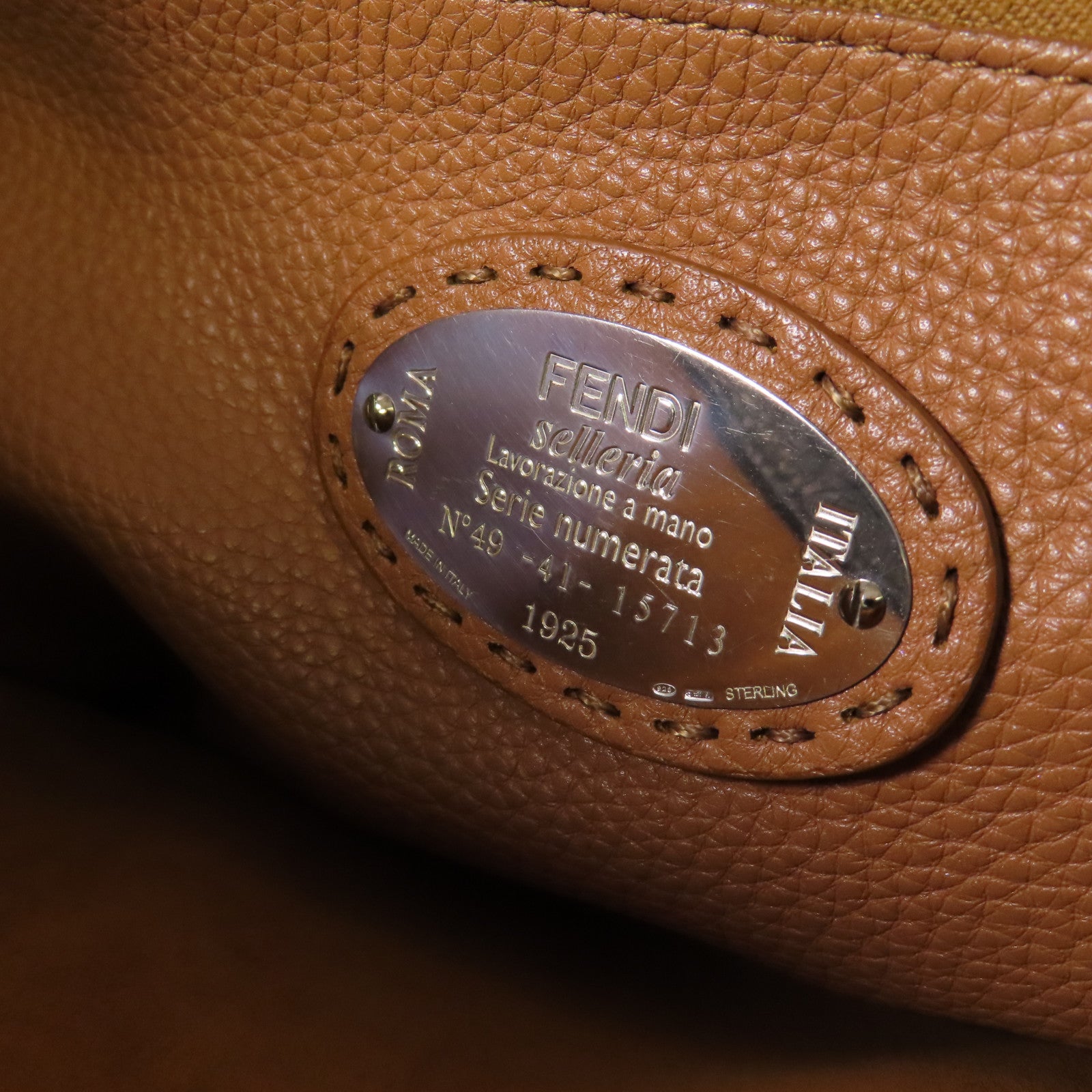 FENDI SHW Peekaboo 2 Way Shoulder Bag Handbag Calfskin Leather Black