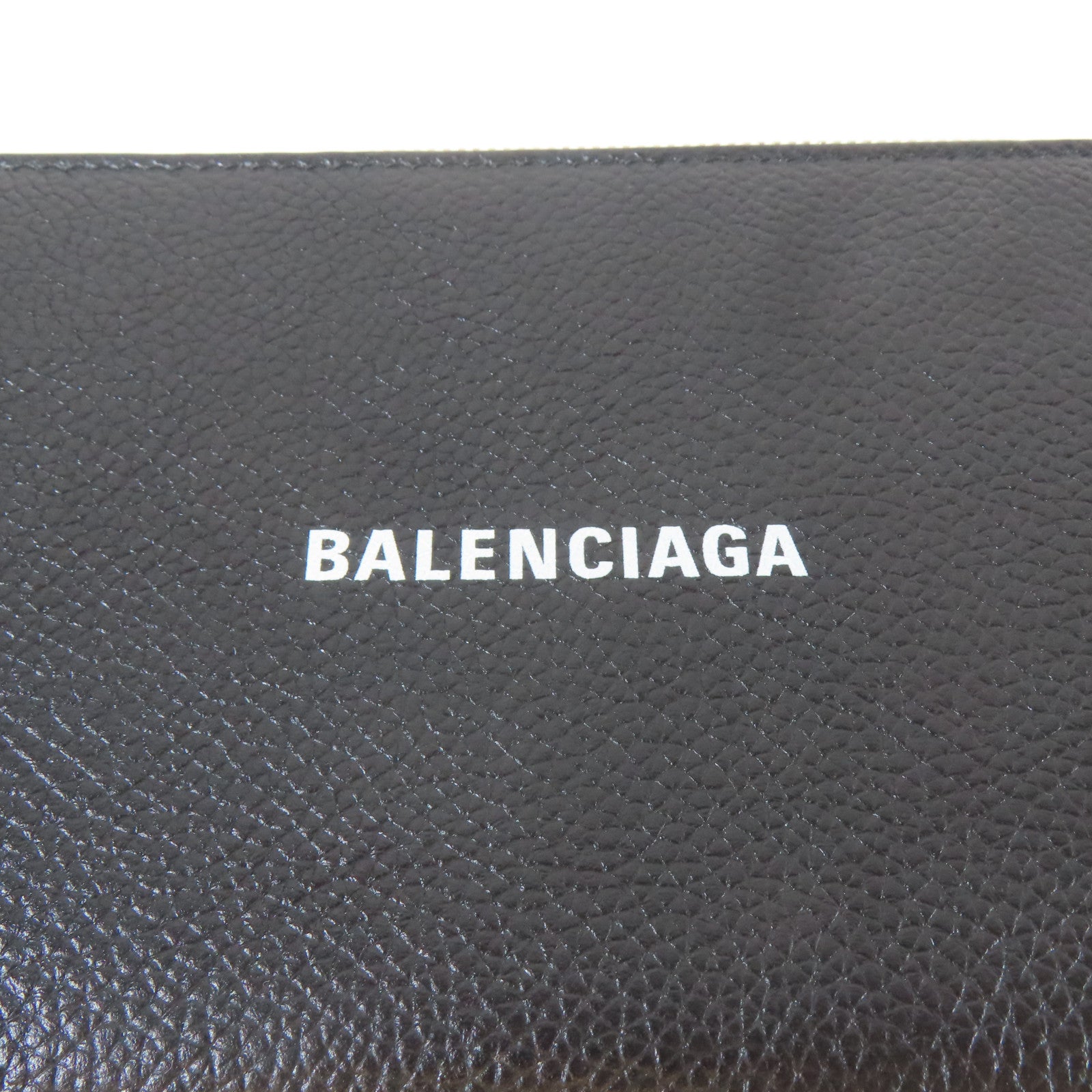 BALENCIAGA 皮革Long Wallet銀扣長錢包黑色