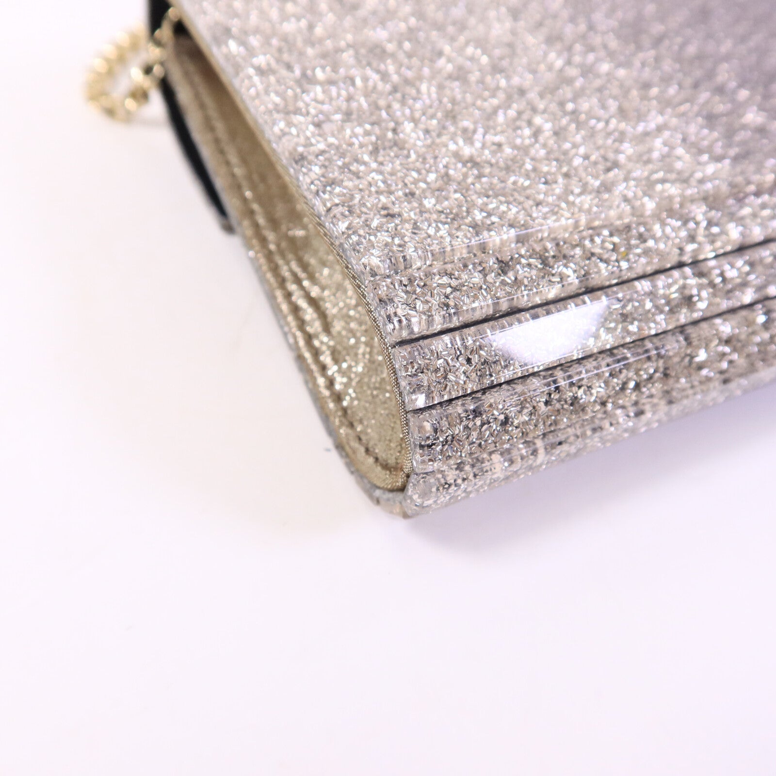 JIMMY CHOO 塑膠Candy Glitter Clutch鏈帶肩背袋