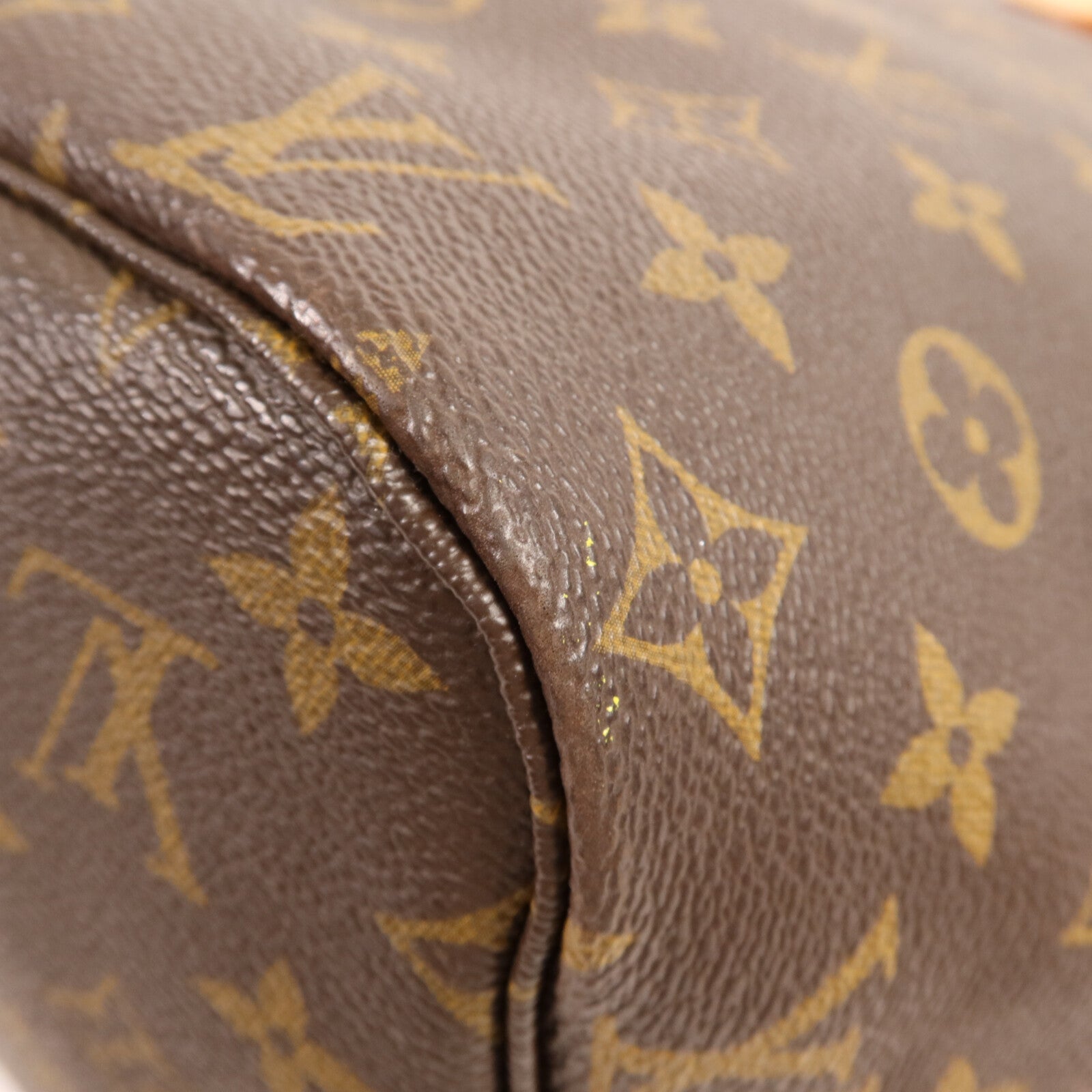 LOUIS VUITTON Monogram Neverfull MM金扣手挽袋