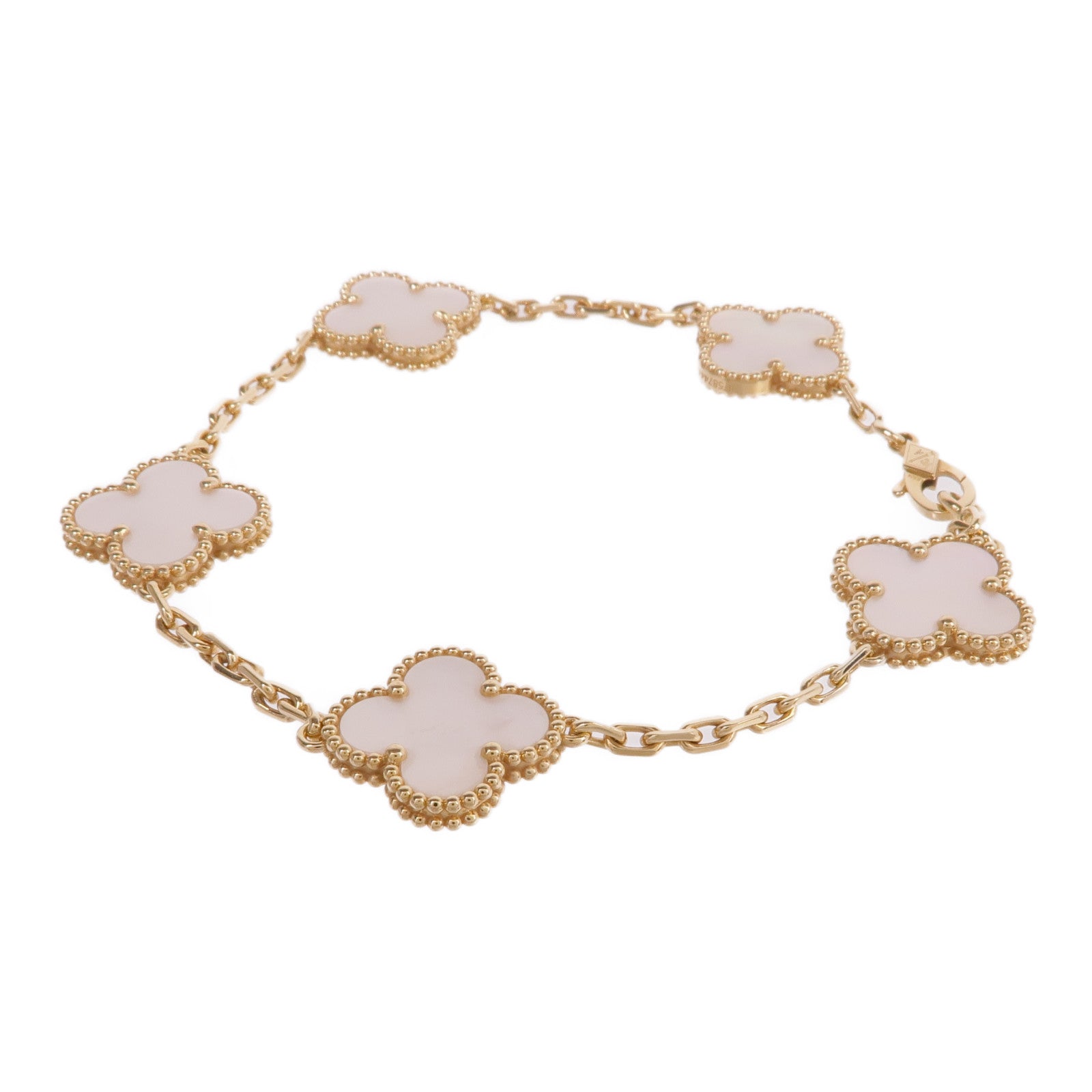 Van Cleef & Arpels 18K黃金Vintage Alhambra Bracelet 5 Motifs珍珠母貝手鏈