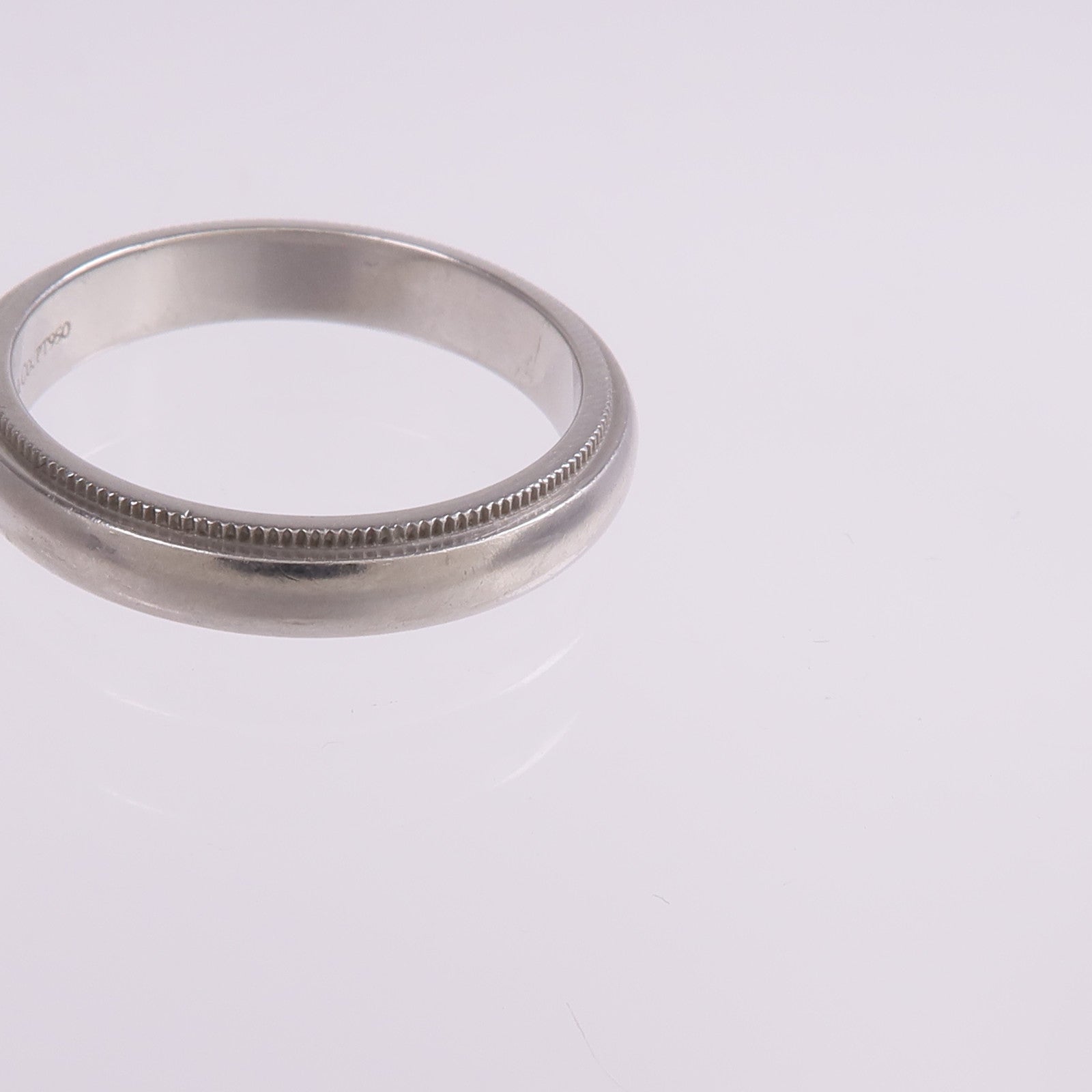 TIFFANY＆CO PT950鉑金Milgrain Ring戒指US#7.75