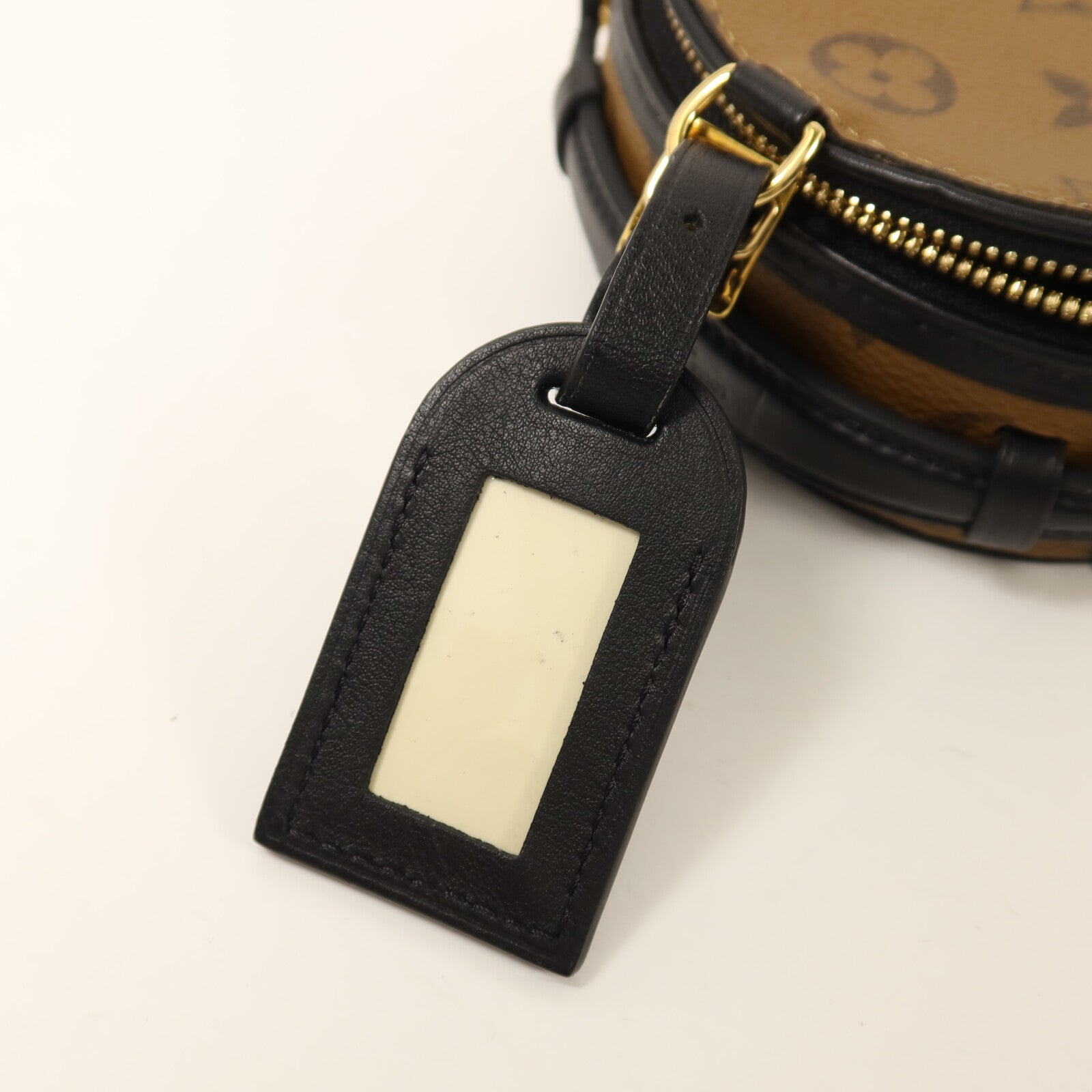 LOUIS VUITTON Monogram Reverse Mini Boite Chapeau金扣手挽肩背兩用袋