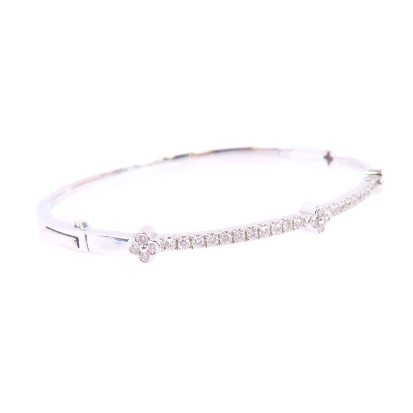 JEWELRY 18K白金/0.707ct鑽石Diamond Bangle銀扣手鐲