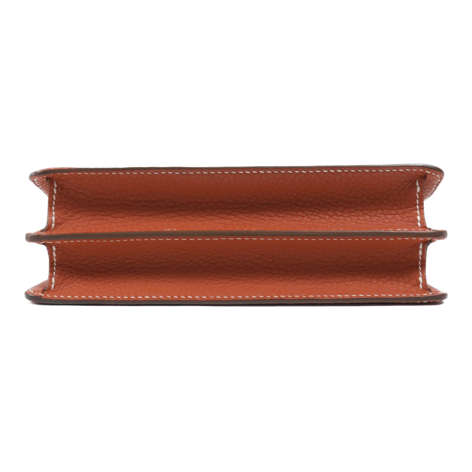 HERMES Clemence皮革Roulis 23金扣肩背袋Sanguine