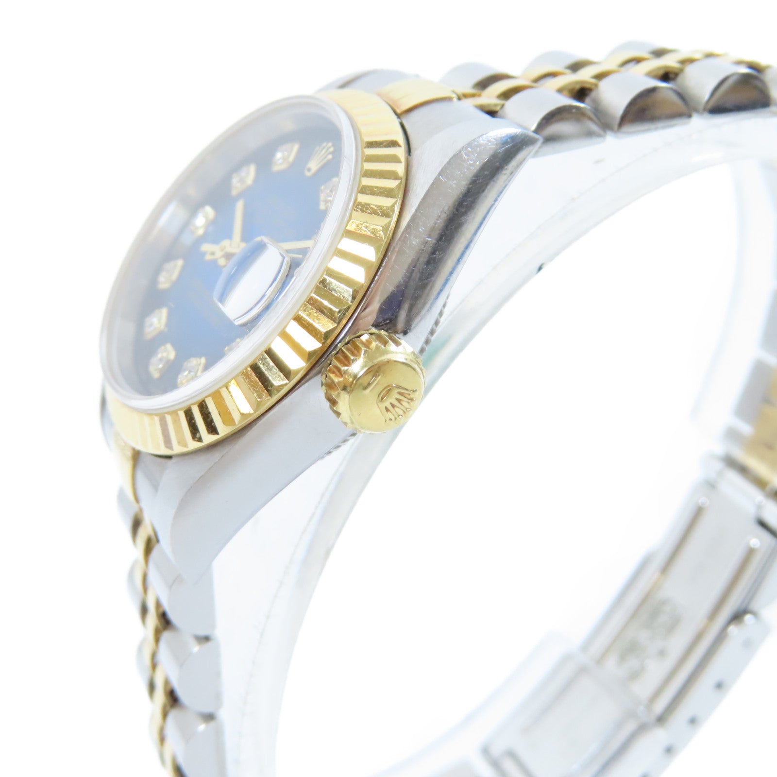 ROLEX 【激減優惠】18K黃金Lady Datejust 26mm不鏽鋼手錶自動機芯藍色