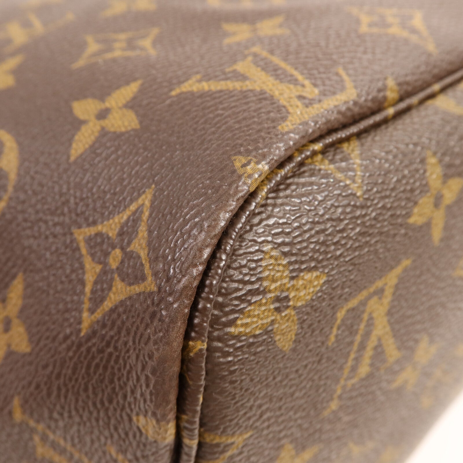 LOUIS VUITTON Monogram Neverfull MM金扣手挽袋