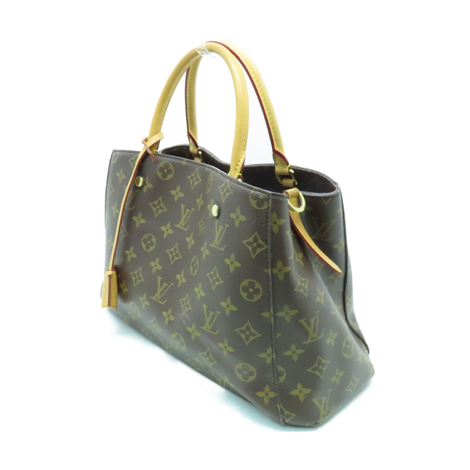 LOUIS VUITTON 【激減優惠】Monogram Montaigne MM金扣手挽肩背兩用袋啡色