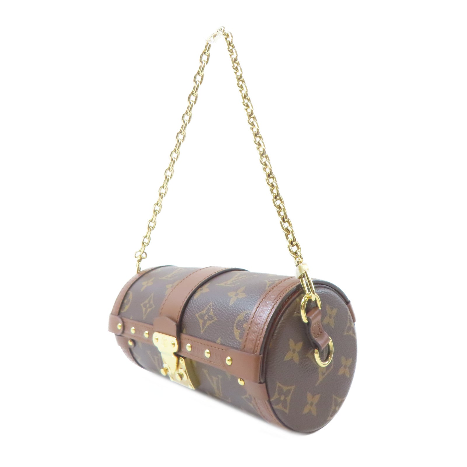 LOUIS VUITTON Monogram Papillon Trunk金扣手挽肩背兩用袋啡色