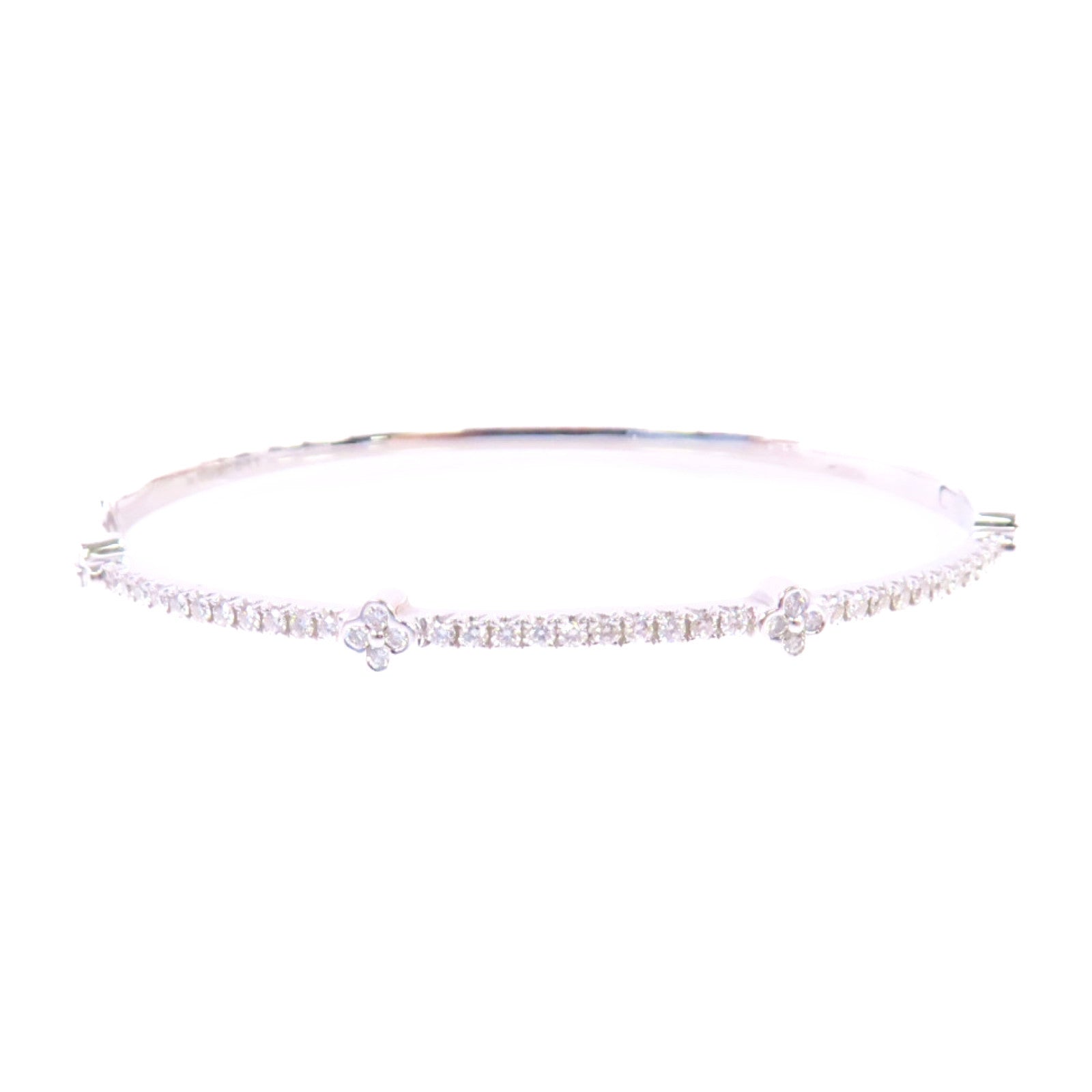 JEWELRY 18K白金/0.707ct鑽石Diamond Bangle銀扣手鐲