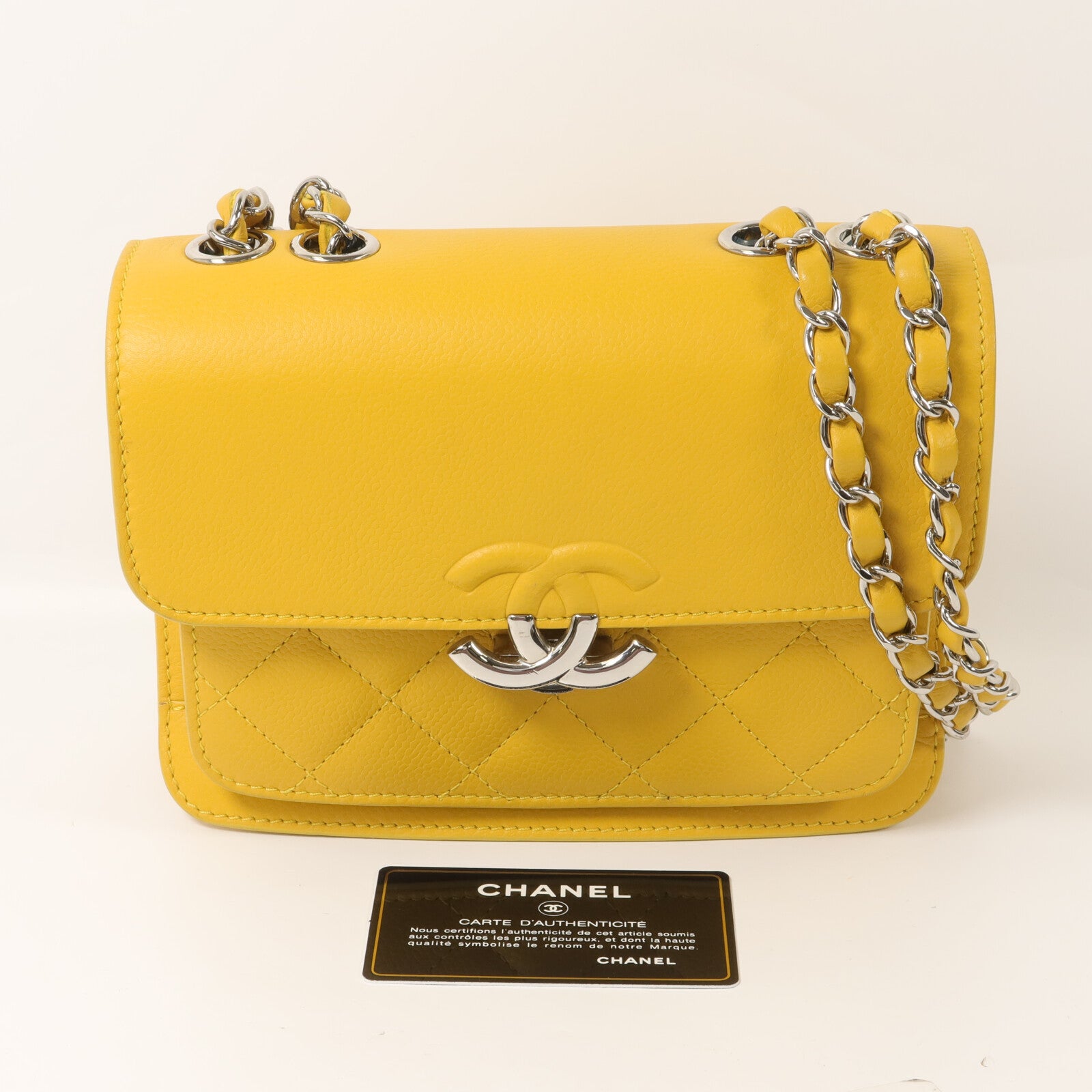 CHANEL 牛皮皮革Shoulder Bag鏈帶肩背袋