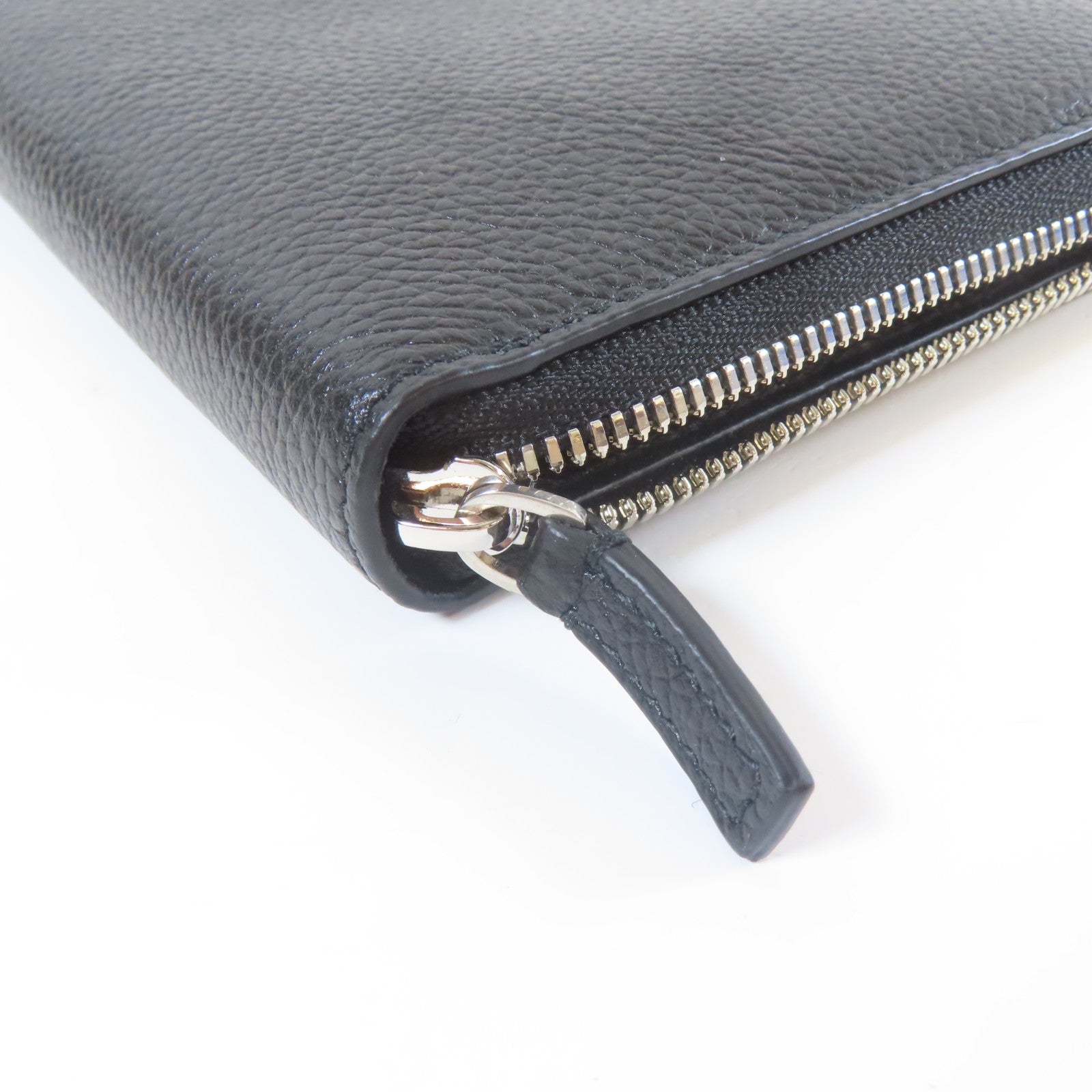 BALENCIAGA 皮革Long Wallet銀扣長錢包黑色