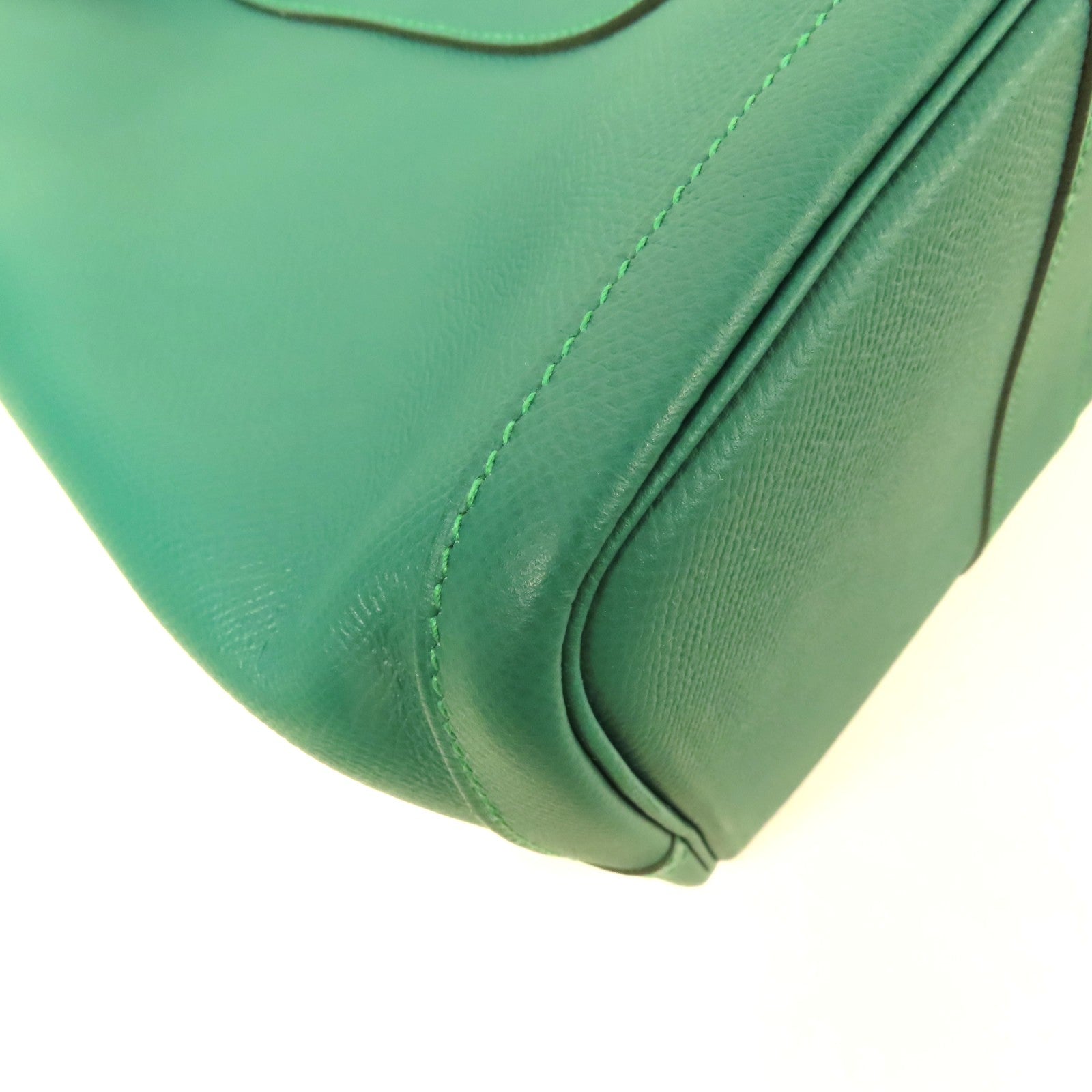 HERMES Epsom皮革Garden Party PM銀扣手挽袋Cactus