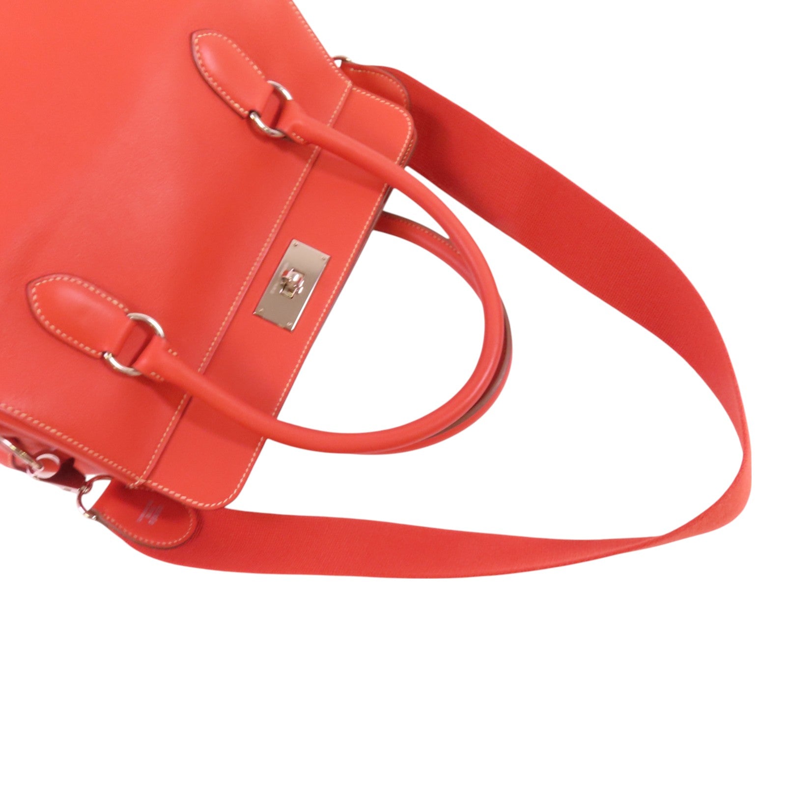 HERMES Evercolor皮革Toolbox 26銀扣手挽肩背兩用袋