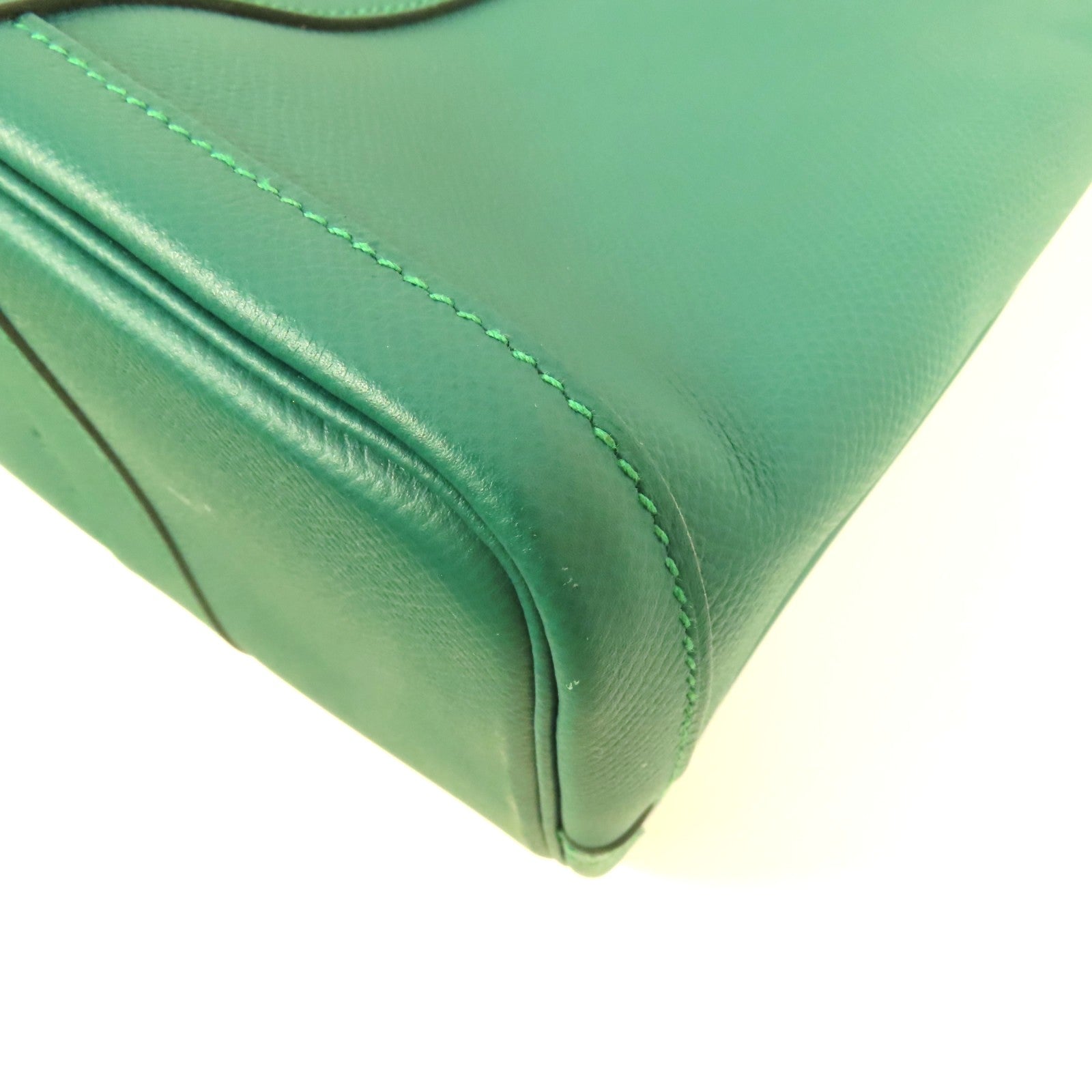 HERMES Epsom皮革Garden Party PM銀扣手挽袋Cactus