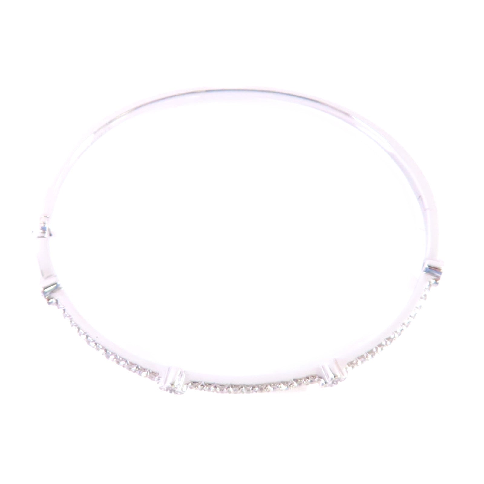 JEWELRY 18K白金/0.707ct鑽石Diamond Bangle銀扣手鐲