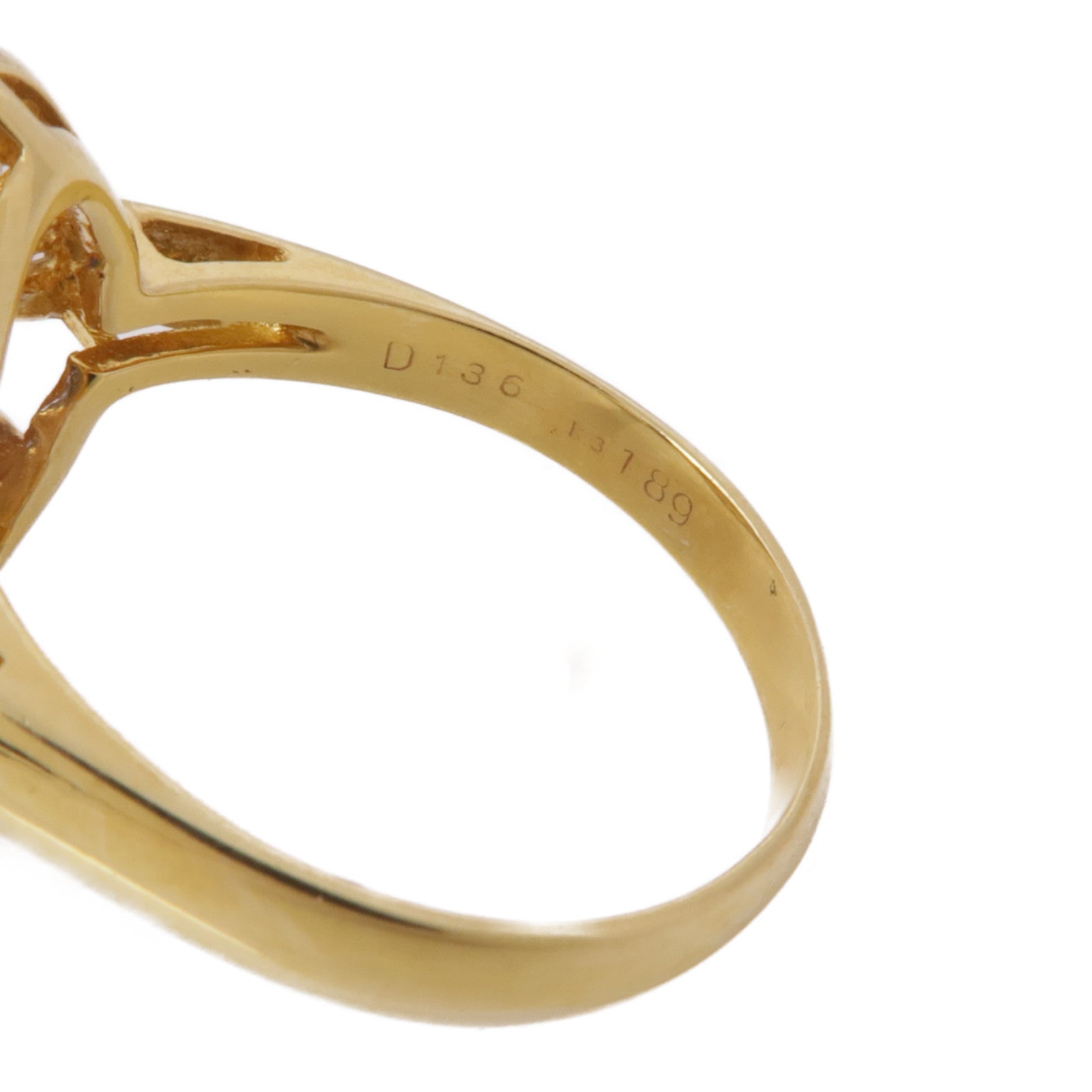 JEWELRY 【激減優惠】18K黃金Sapphire Diamond Ring藍寶石/鑽石戒指US#7.5