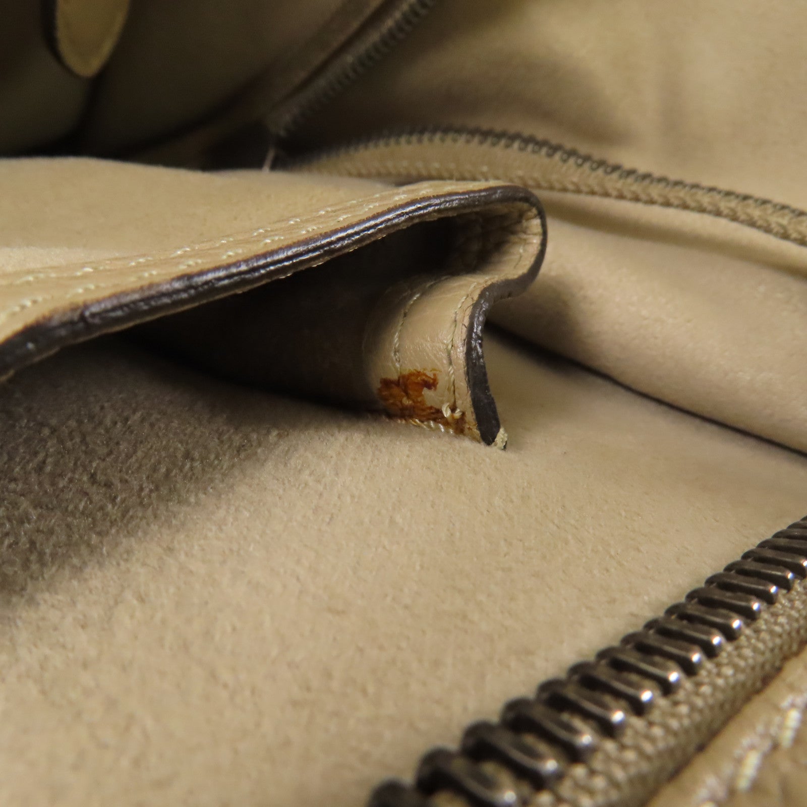 CELINE 牛皮皮革Luggage手挽袋淺褐色
