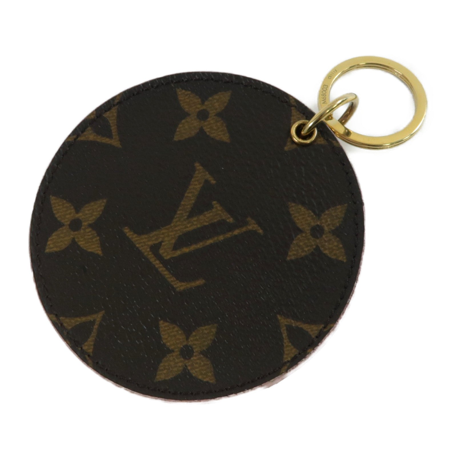 LOUIS VUITTON 【激減優惠】Monogram Mirror Key Ring金扣鎖匙扣啡色/粉紅色