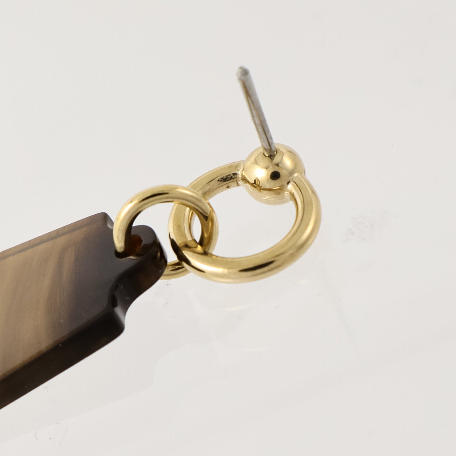 HERMES 金屬/水牛角Amulette Maroquinier Earrings耳環